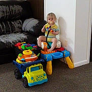 Bode joined the competition — help win amazing prizes! baby, baby_products, baby_toddler_clothing, baby_toys, child, comfort, couch, floor, flooring, fun, furniture, plastic, play, riding_toy, room, tire, toddler, toy, toy_vehicle, wheel