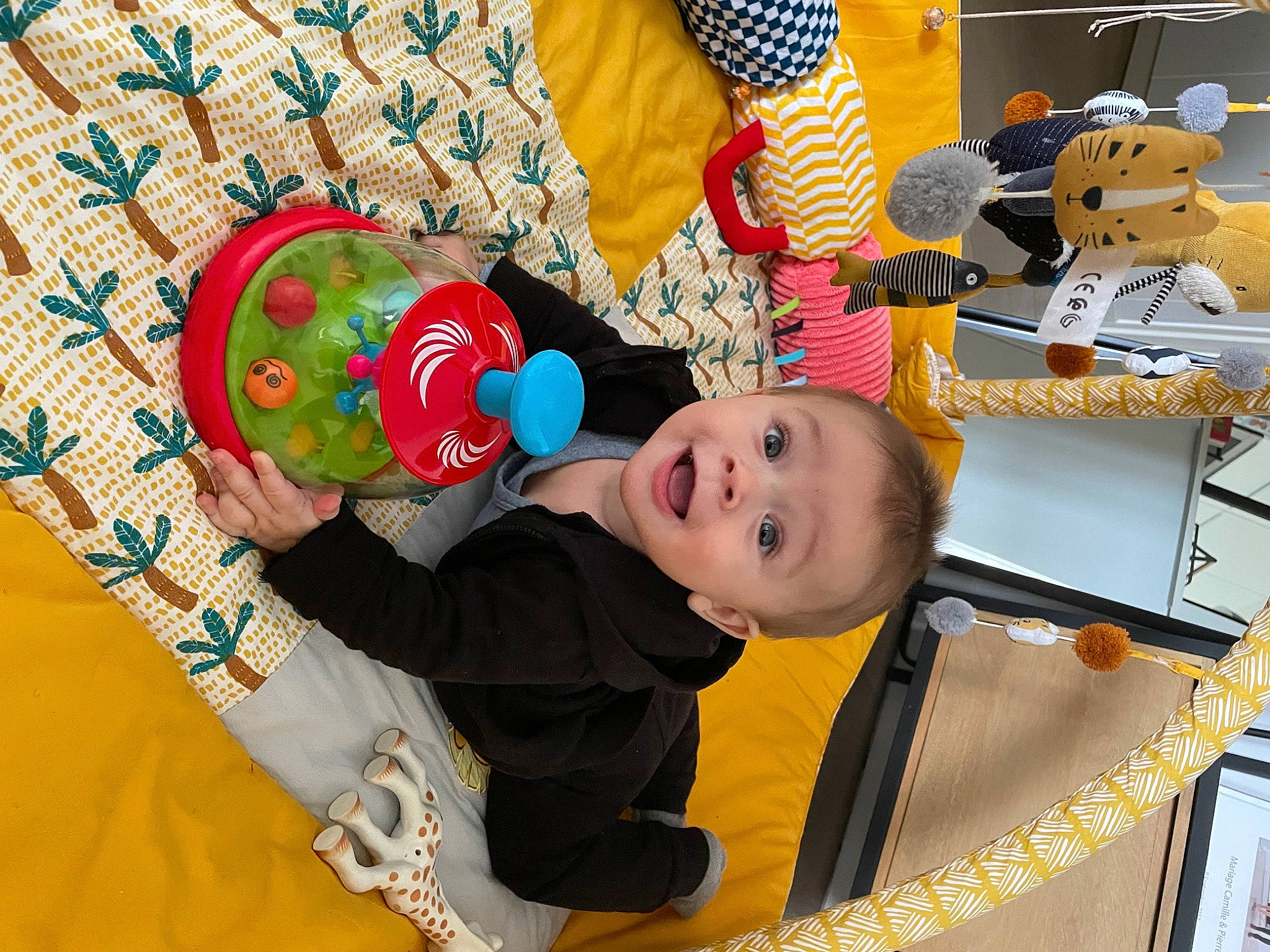 Constantin participe au concours pour gagner de l'argent avec cette photo : art, baby, baby_products, baby_toddler_clothing, baby_toys, child, event, facial_expression, fun, happy, mammal, pattern, people, person, play, product, room, smile, surprise, toddler