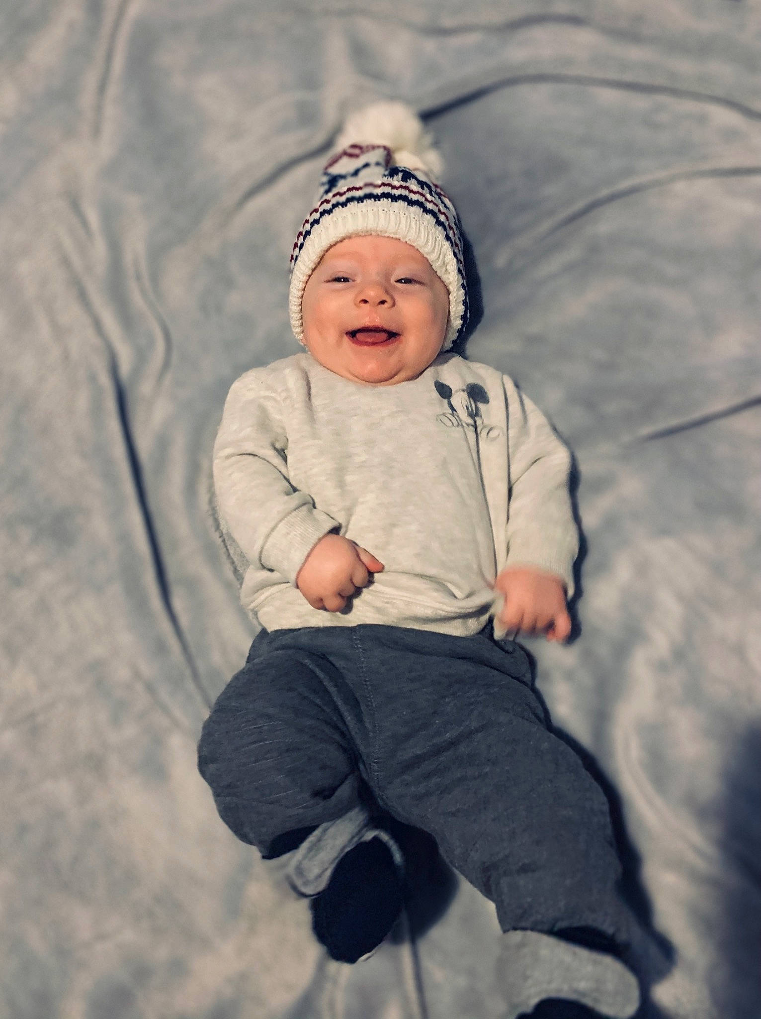 Cohen joined the competition — help win amazing prizes! baby, baby_toddler_clothing, cap, eye, face, flash_photography, freezing, fun, grass, happy, hat, headwear, human_body, people_in_nature, person, recreation, sleeve, smile, snow, toddler