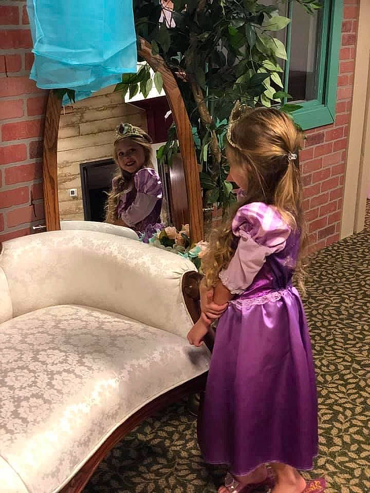Karsyn is registered to the contest to win money with this photo: chair, child, dress, furniture, joy, person, plant, purple, room, toddler, violet