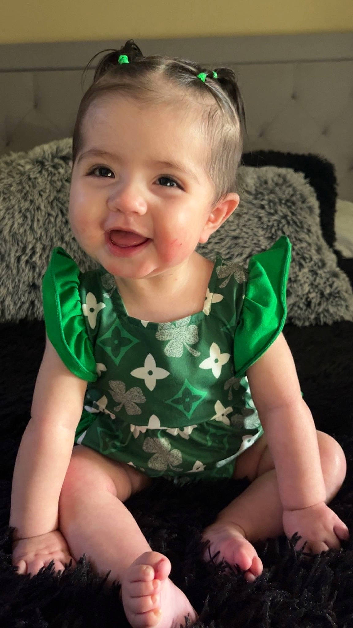 Alayah joined the competition — help win amazing prizes! baby_toddler_clothing, cheek, child, dress, eye, face, finger, grass, green, hair, hairstyle, happy, head, joy, organ, person, pink, skin, sleeve, smile