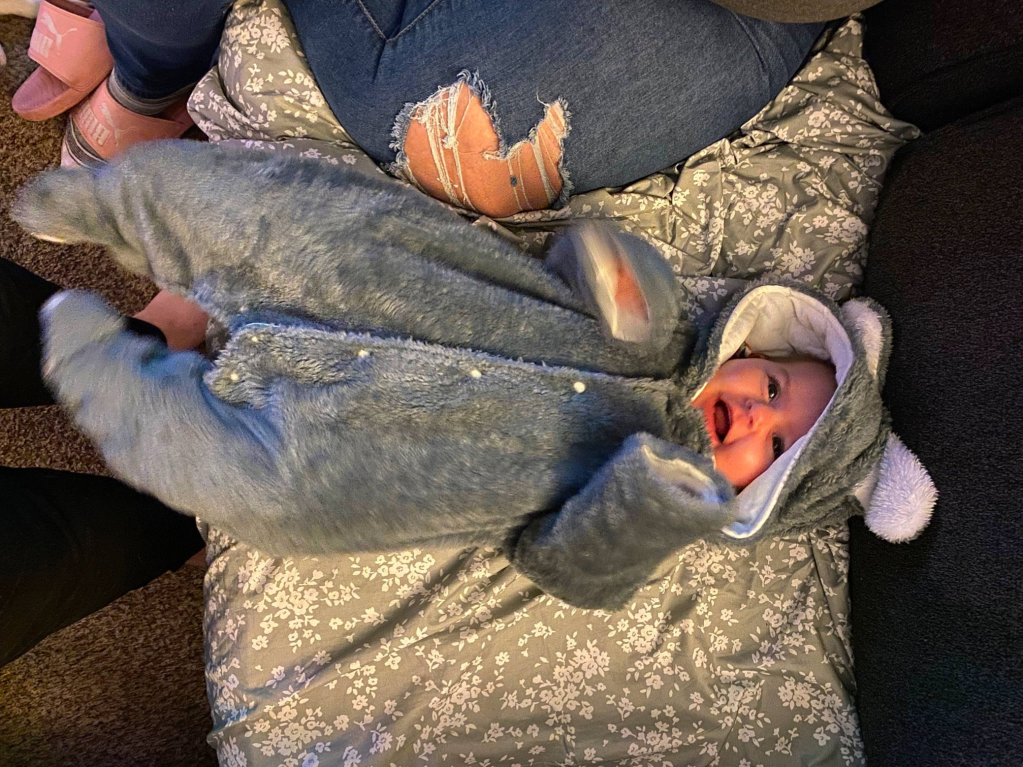 Arielle joined the competition — help win amazing prizes! bony_fish, cap, comfort, denim, elbow, fin, fish, fur, gesture, glove, hat, headwear, human_leg, person, pocket, seafood, tail, tree