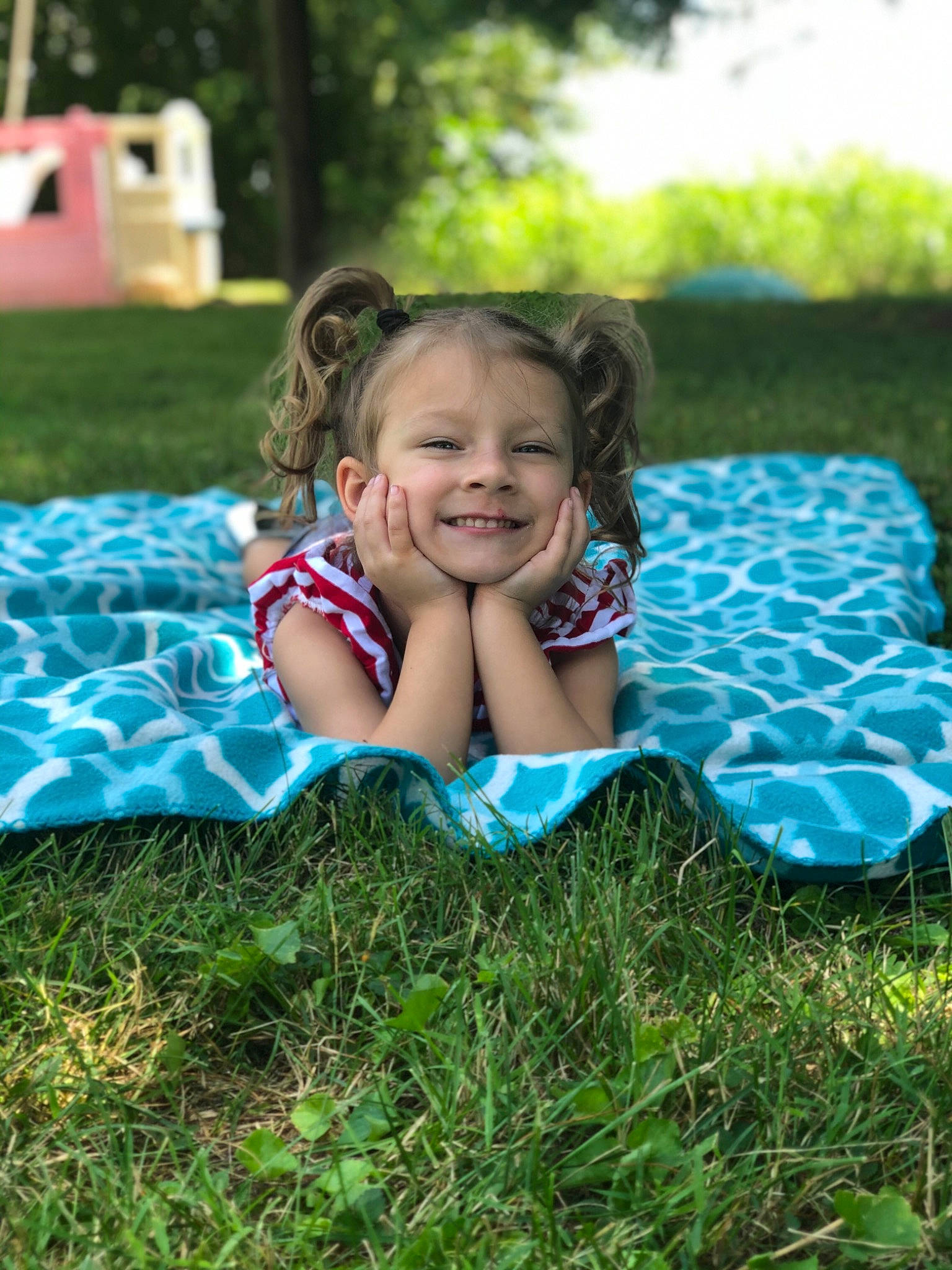 Aubree is registered to the contest to win money with this photo: baby, baby_toddler_clothing, child, child_model, ear, grass, happy, joy, pattern, people_in_nature, person, play, summer, toddler