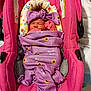 Octavia joined the competition — help win amazing prizes! baby, car_seat, car_seat_padding, child, comfort, cute, fabric, flower_pattern, headband, indoors, infant, newborn, peaceful, pink, purple_blanket, resting, sleeping, soft, swaddle, toddler