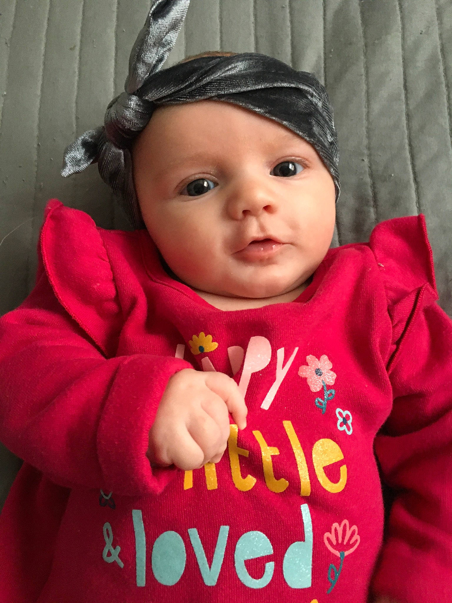 Elsie joined the competition — help win amazing prizes! baby, baby_products, baby_toddler_clothing, cheek, child, face, hair_accessory, happy, head, lip, person, pink, product, red, skin, smile, toddler