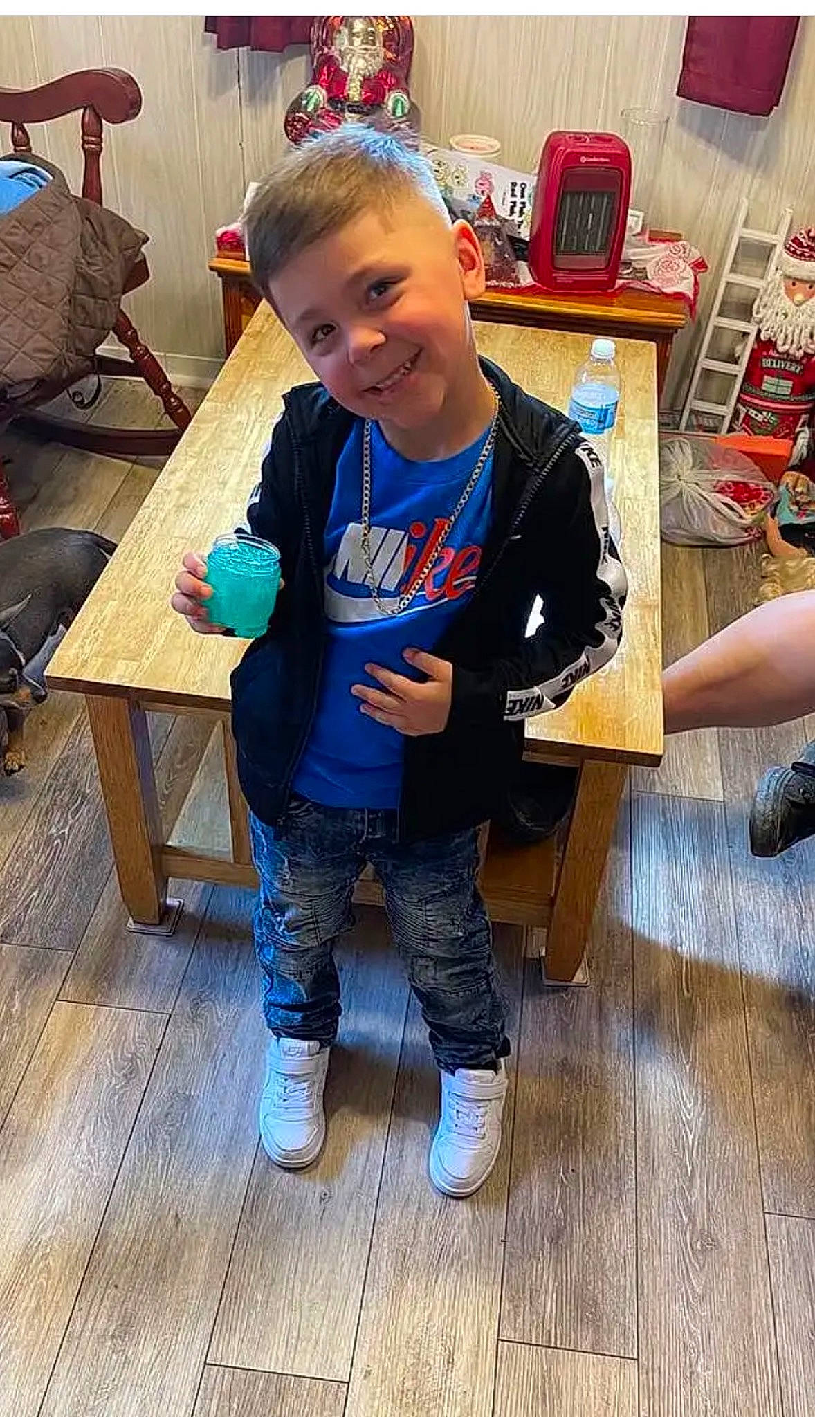 Jose joined the competition — help win amazing prizes! child, electric_blue, event, flooring, fun, happy, hardwood, head, joint, joy, leg, leisure, person, shoe, sitting, sleeve, smile, standing, t_shirt, toddler