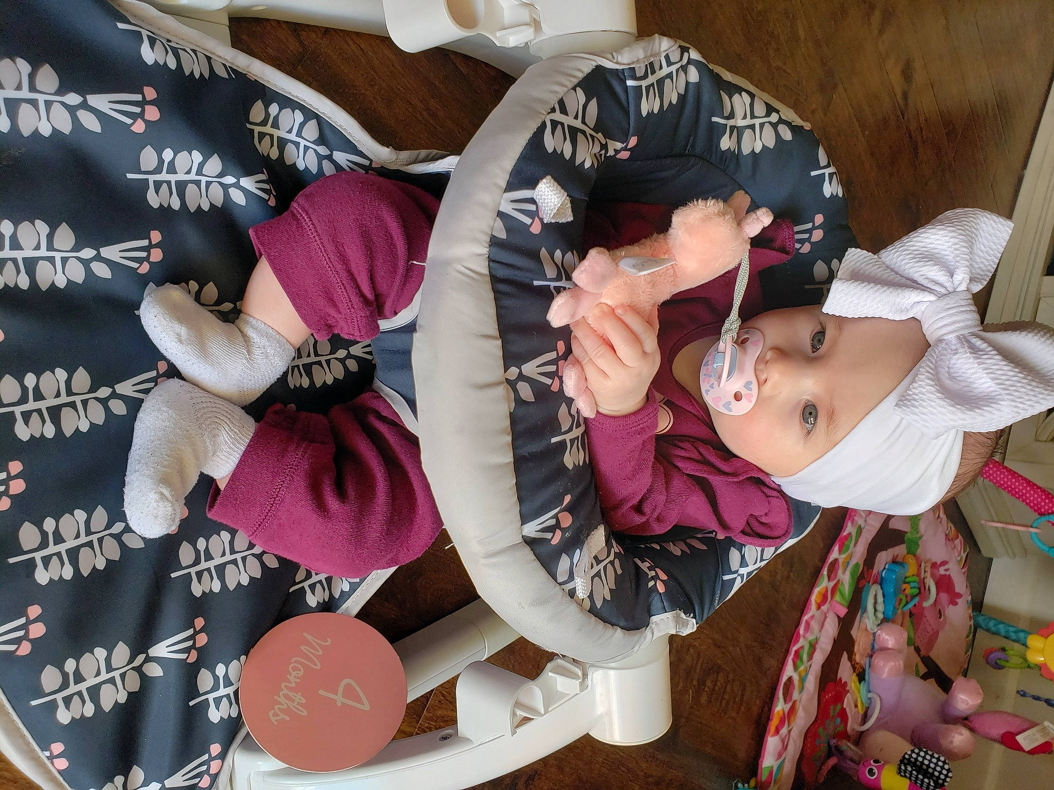 Ashlyn joined the competition — help win amazing prizes! bangs, carmine, circle, cool, costume, event, fashion, fashion_accessory, font, hat, headgear, headwear, magenta, pattern, person, pink, purple, sleeve, textile, toddler