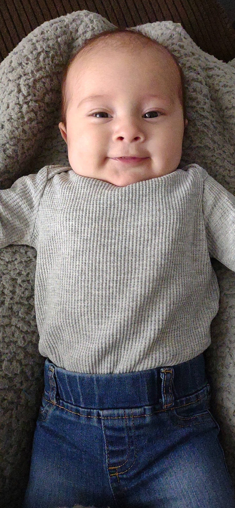 Malakai joined the competition — help win amazing prizes! baby_toddler_clothing, black, cheek, chin, eye, face, forehead, grey, hairstyle, head, human, iris, joy, lip, neck, nose, outerwear, person, skin, sleeve