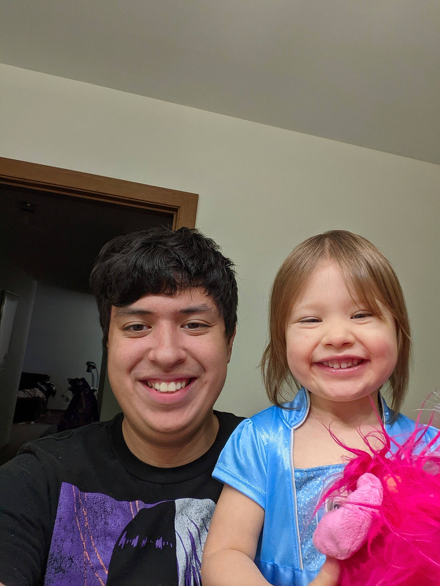 Aubrey joined the competition — help win amazing prizes! child, event, family, fun, happy, interaction, iris, joy, laugh, leisure, party, person, room, sibling, sitting, smile, standing, t_shirt, toddler, tree