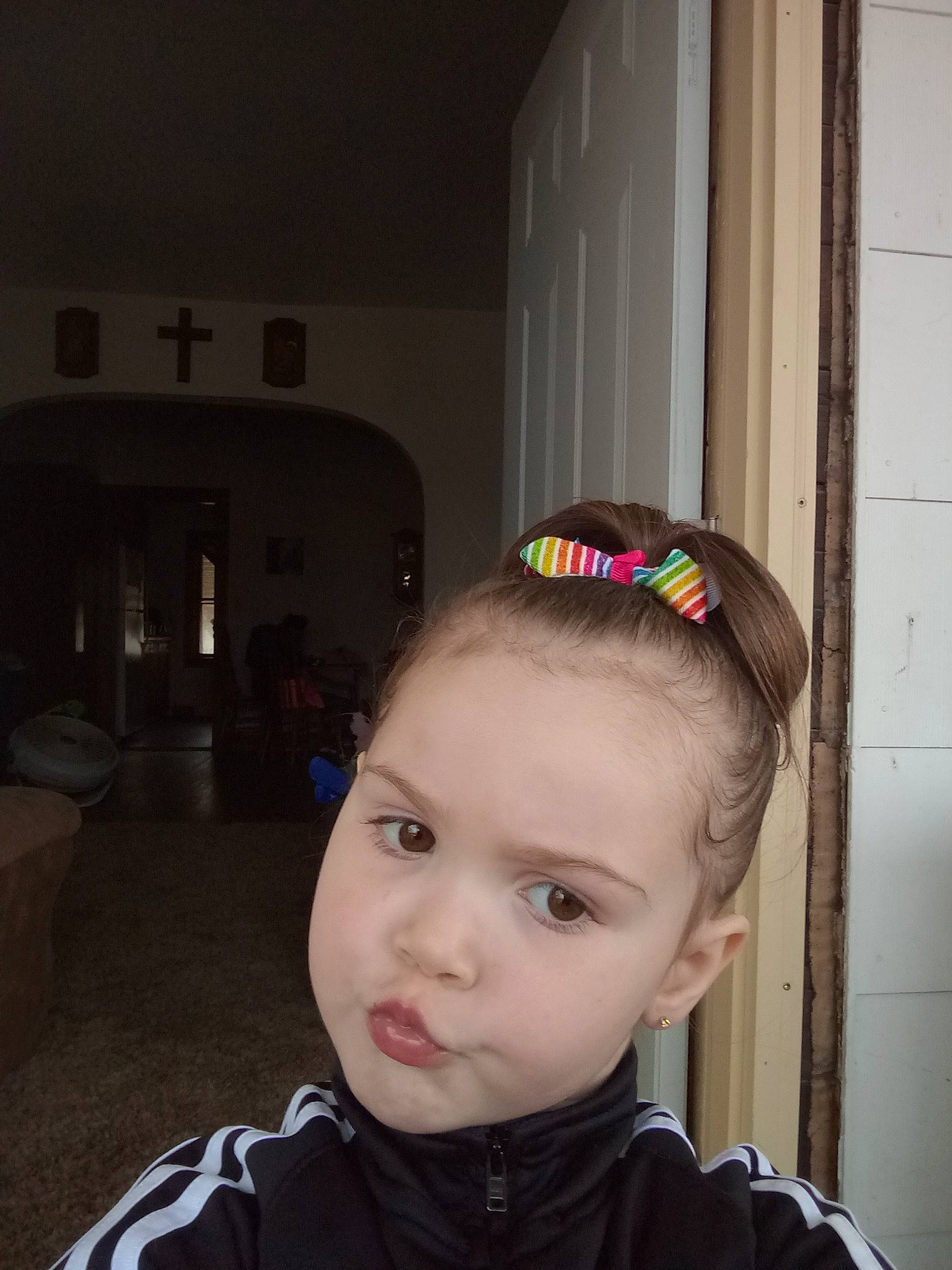 Marissa is registered to the contest to win money with this photo: cheek, child, chin, ear, face, fashion_accessory, forehead, hair, hair_accessory, hairstyle, head, headband, headgear, headpiece, person, photography, toddler