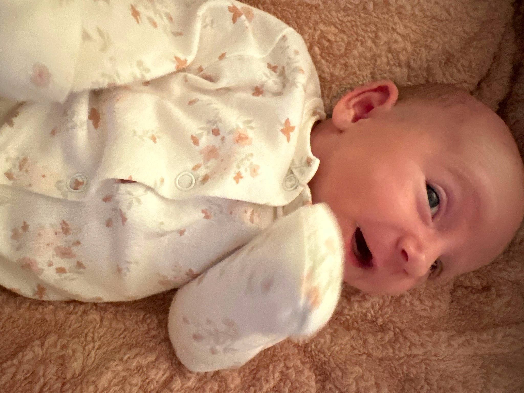 Aleia joined the competition — help win amazing prizes! baby, baby_toddler_clothing, cheek, child, comfort, flash_photography, flooring, fur, happy, linens, nose, person, portrait_photography, sitting, skin, smile, toddler, wood