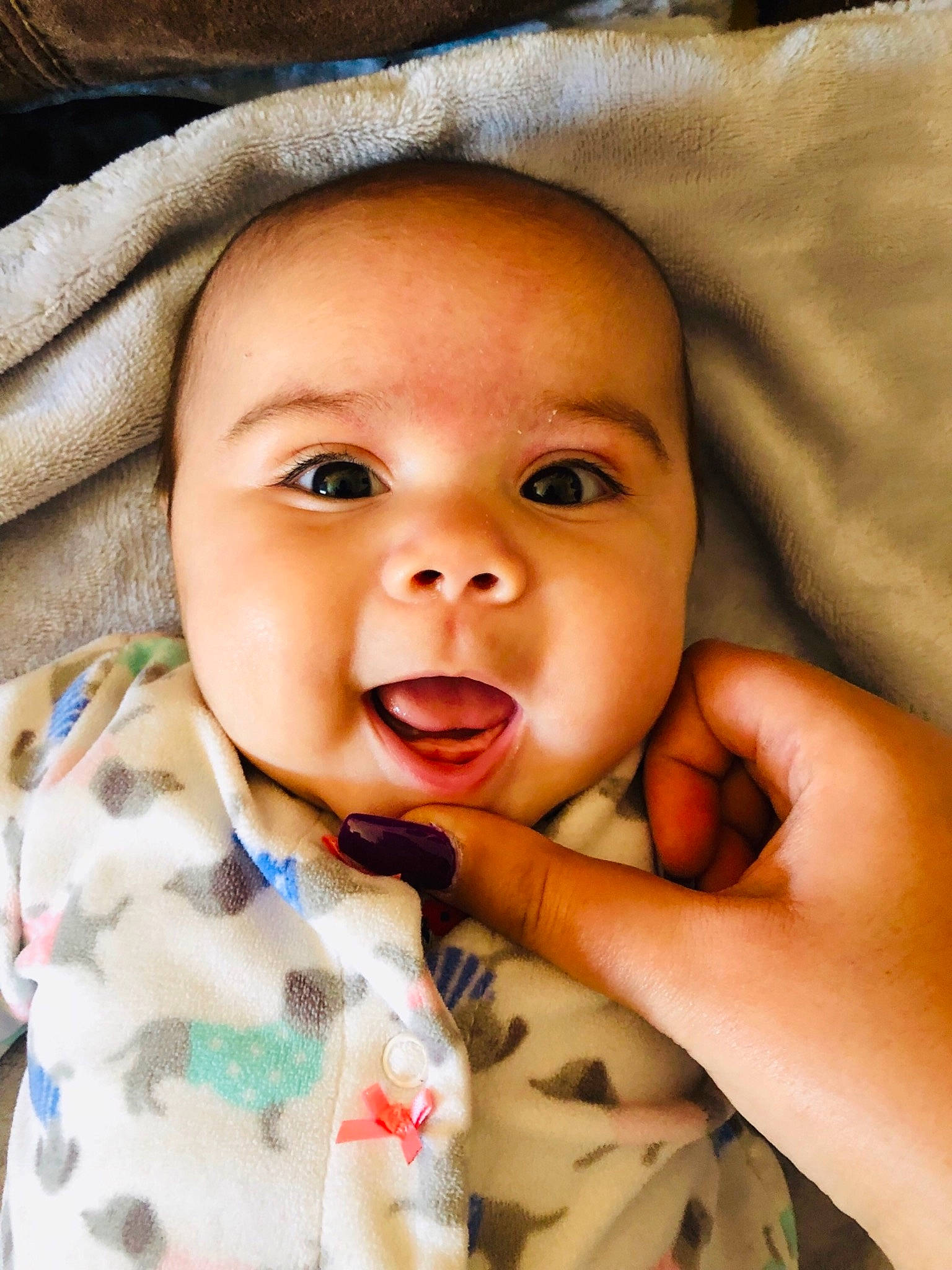 Jayleen joined the competition — help win amazing prizes! baby, cheek, child, chin, eye, eyebrow, face, facial_expression, finger, forehead, gesture, hand, head, lip, mouth, nose, person, skin, smile, thumb