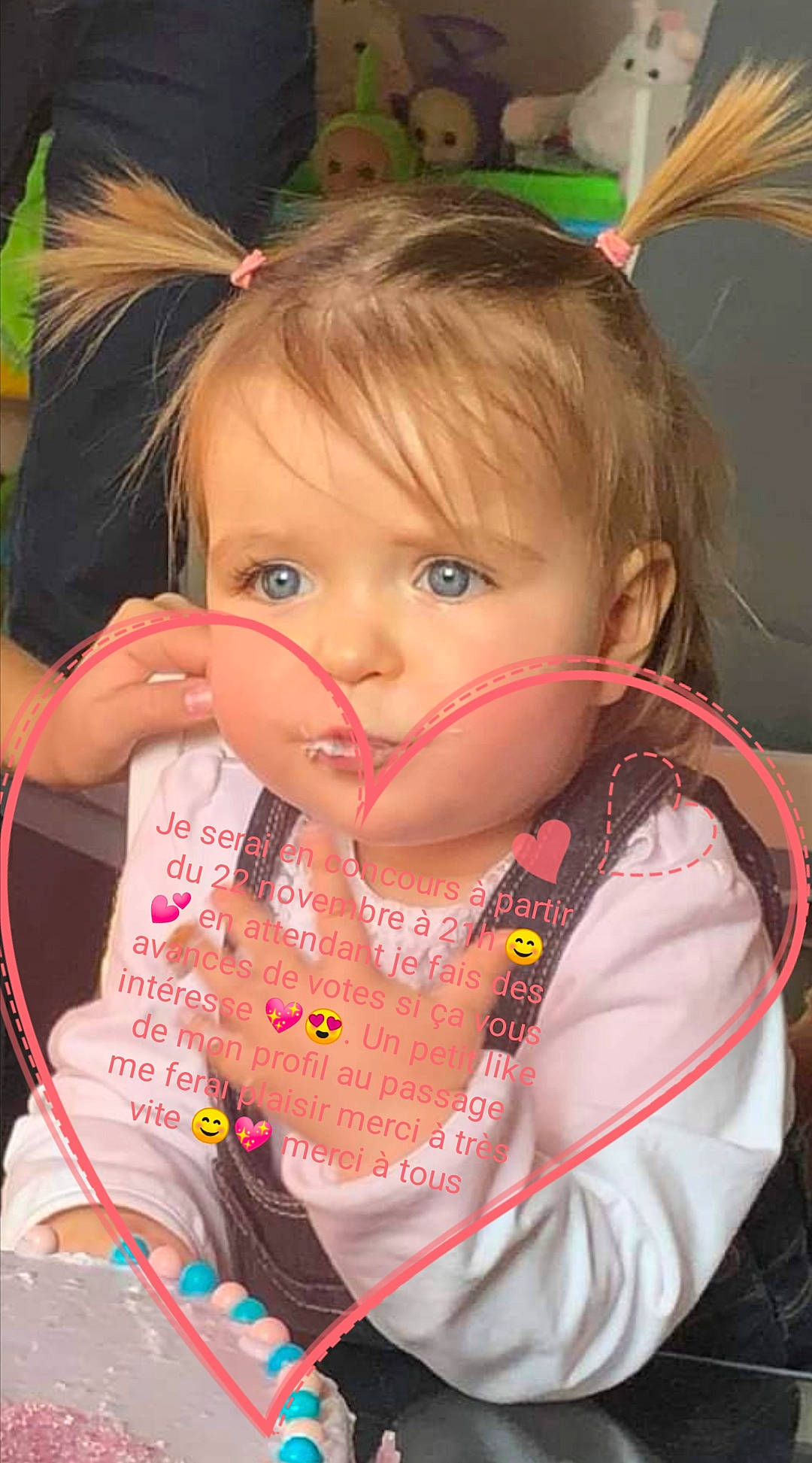 Océane a rejoint le concours — aidez-le/la à gagner de superbes lots ! baby_toddler_clothing, beauty, cheek, child, chin, ear, event, eyebrow, eyelash, facial_expression, fun, hairstyle, happy, iris, lip, nose, people, person, pink, skin