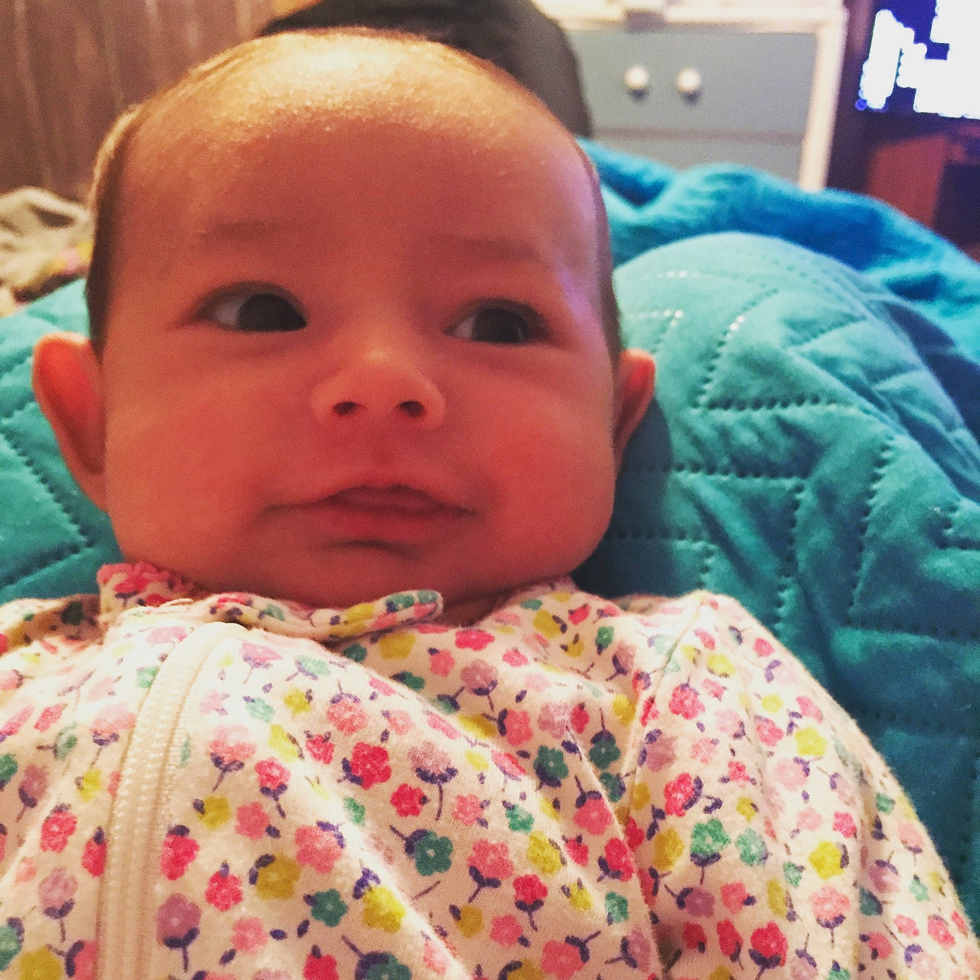 Rylee is registered to the contest to win money with this photo: bedtime, cheek, child, day, ear, eye, face, girl, head, infant, lip, nose, person, product, skin, toddler