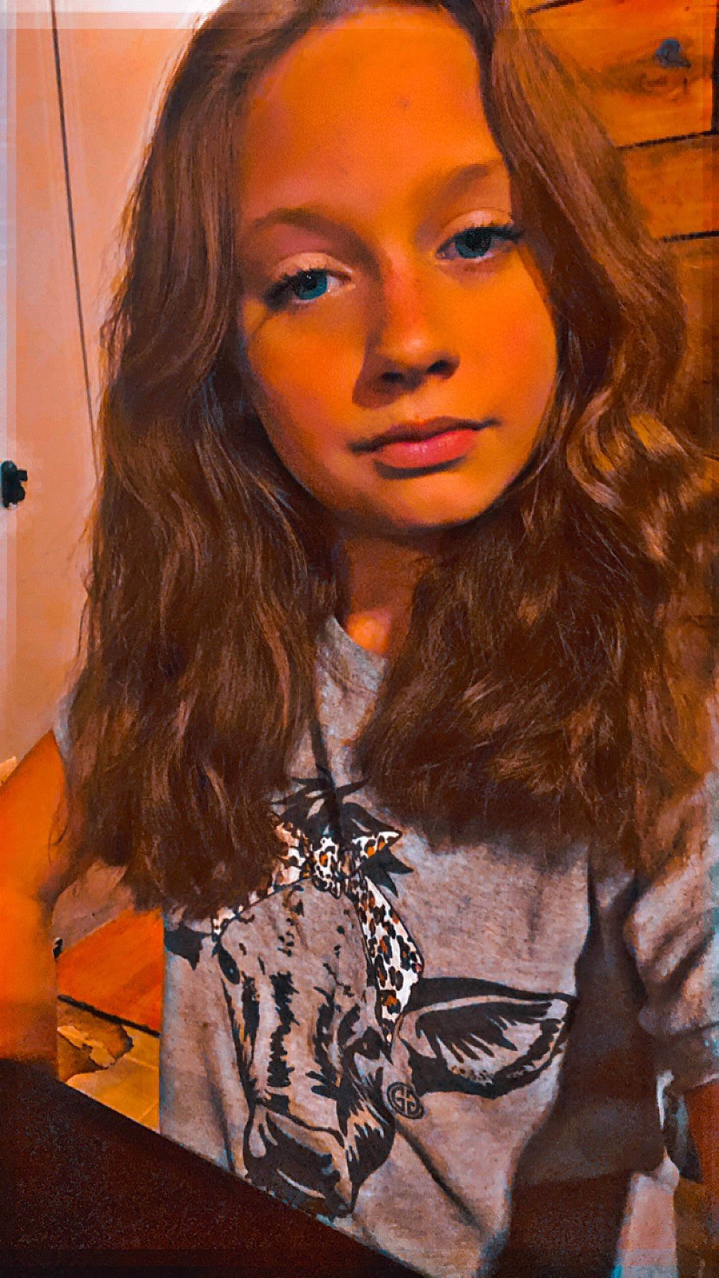 Abbie joined the competition — help win amazing prizes! beauty, black_hair, cheek, eyebrow, eyelash, face, fashion, forehead, hair, hairstyle, human, iris, layered_hair, lip, long_hair, nose, orange, organ, person, sleeve