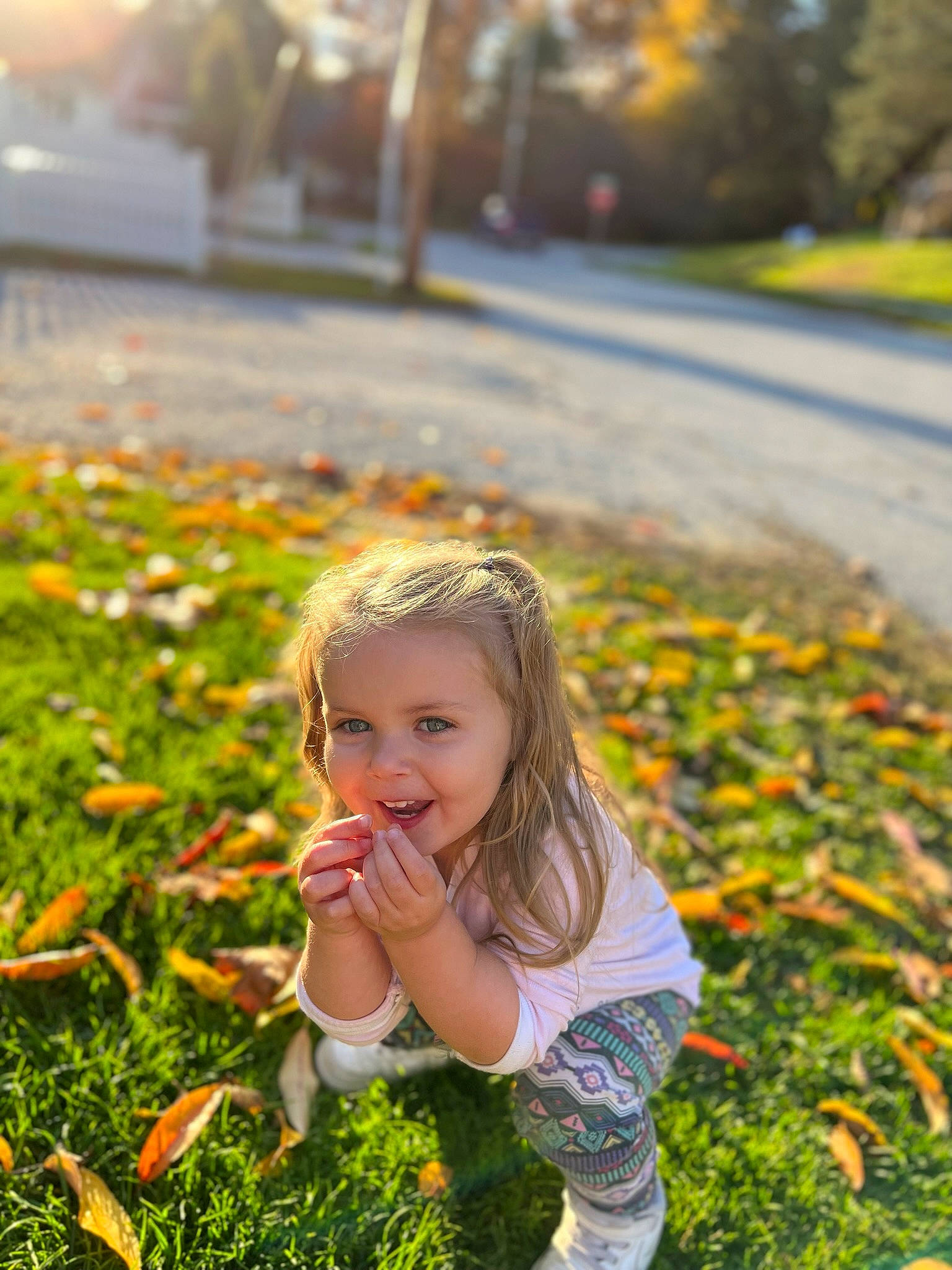 Marianna joined the competition — help win amazing prizes! beauty, botany, eye, face, flash_photography, grass, happy, head, leaf, light, morning, orange, people_in_nature, person, photograph, plant, smile, sunlight, toddler, tree