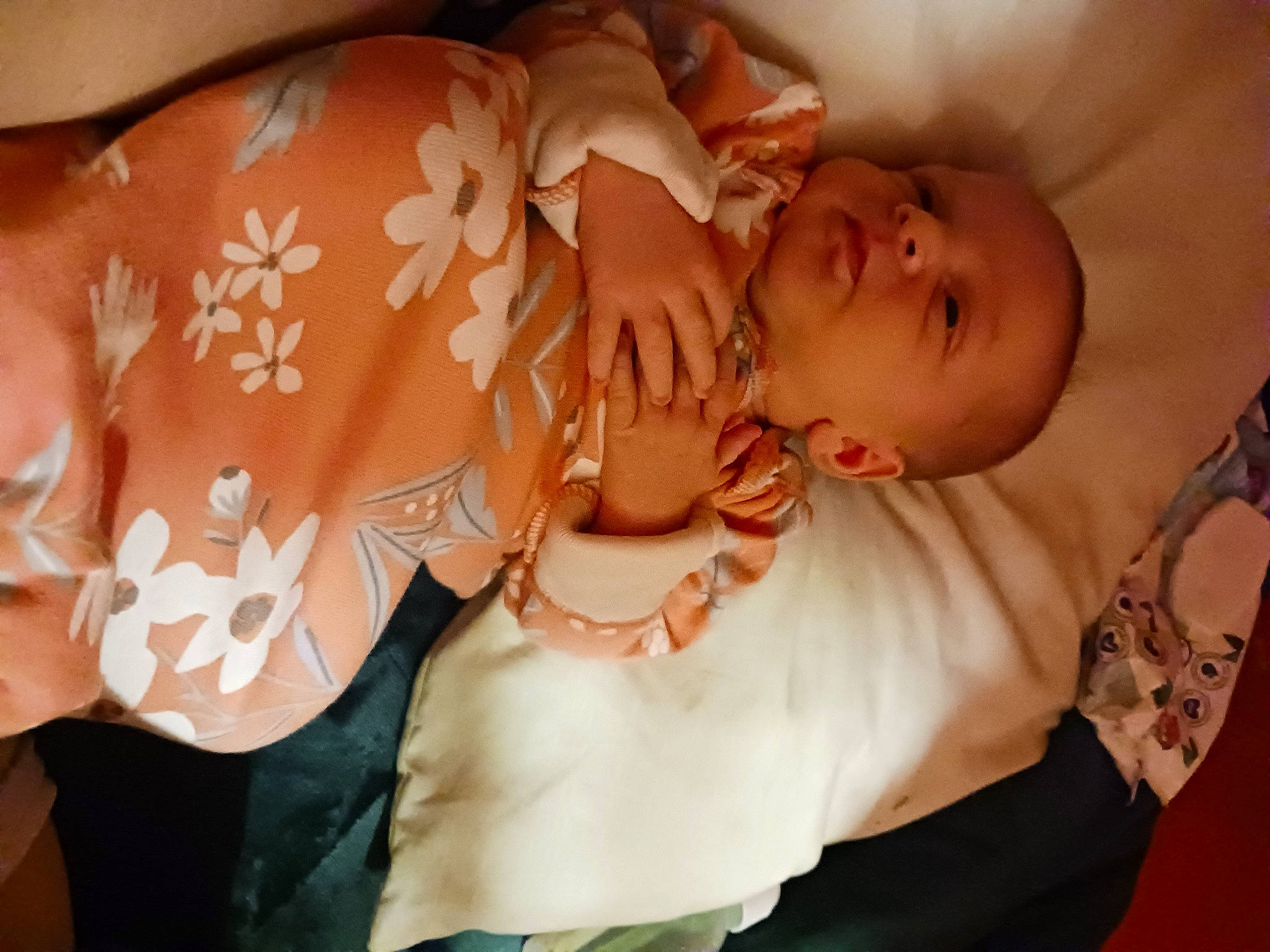Brooklynn is registered to the contest to win money with this photo: abdomen, baby, cheek, chest, comfort, event, eye, eyelash, finger, headgear, human_body, linens, nail, neck, pattern, peach, person, skin, textile, toddler