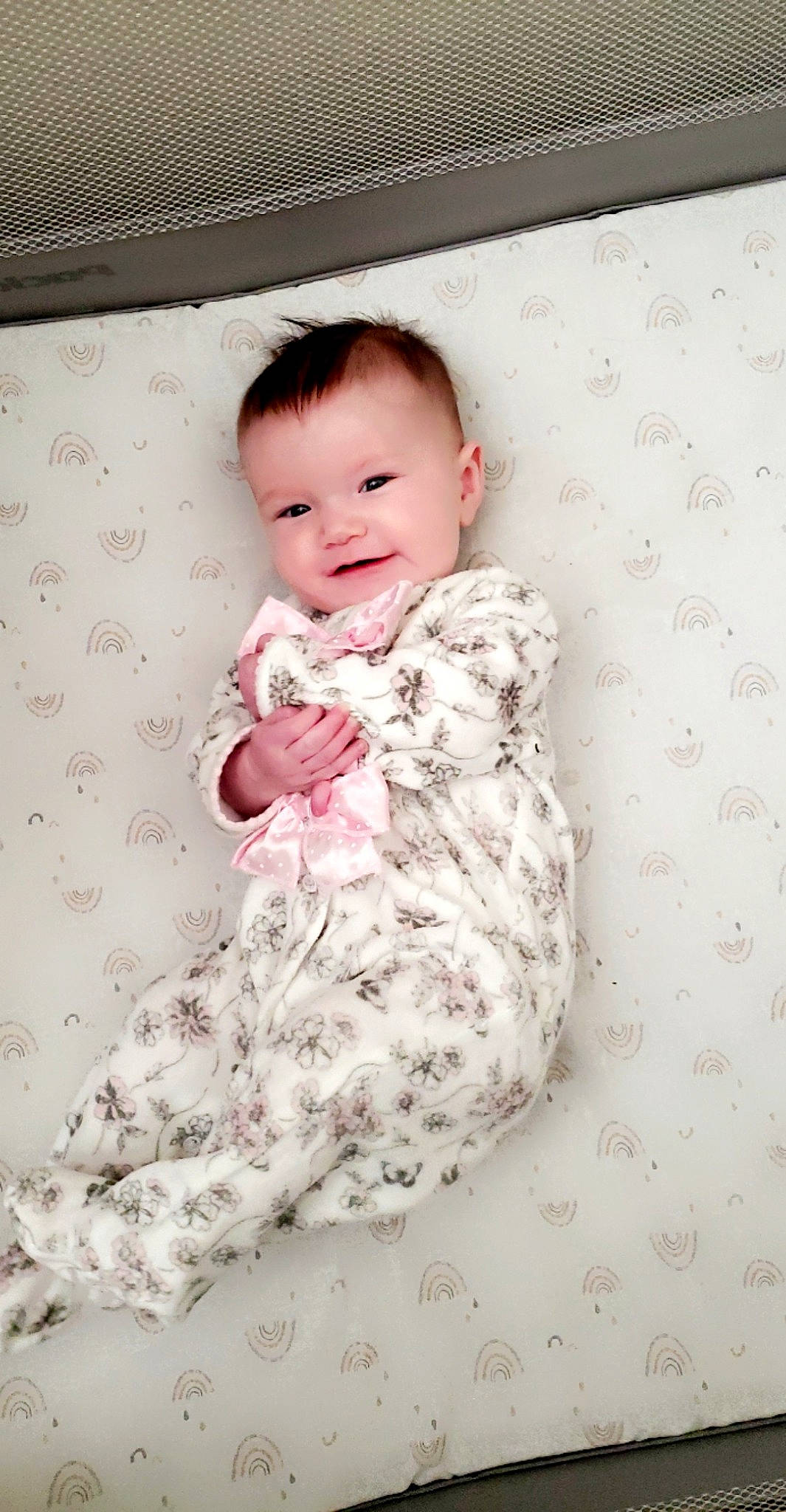 Myrah joined the competition — help win amazing prizes! baby, baby_toddler_clothing, cheek, child, comfort, dress, flash_photography, flooring, fur, happy, joy, linens, mammal, pattern, person, portrait_photography, sitting, sleeve, smile, toddler