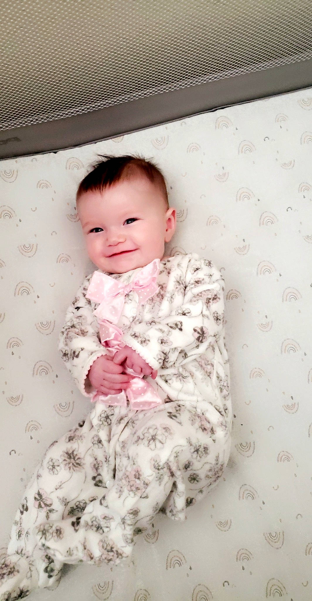 Myrah joined the competition — help win amazing prizes! baby, baby_toddler_clothing, child, collar, comfort, facial_expression, flooring, happy, joy, linens, pattern, person, portrait_photography, product, room, sitting, skin, sleeve, smile, standing