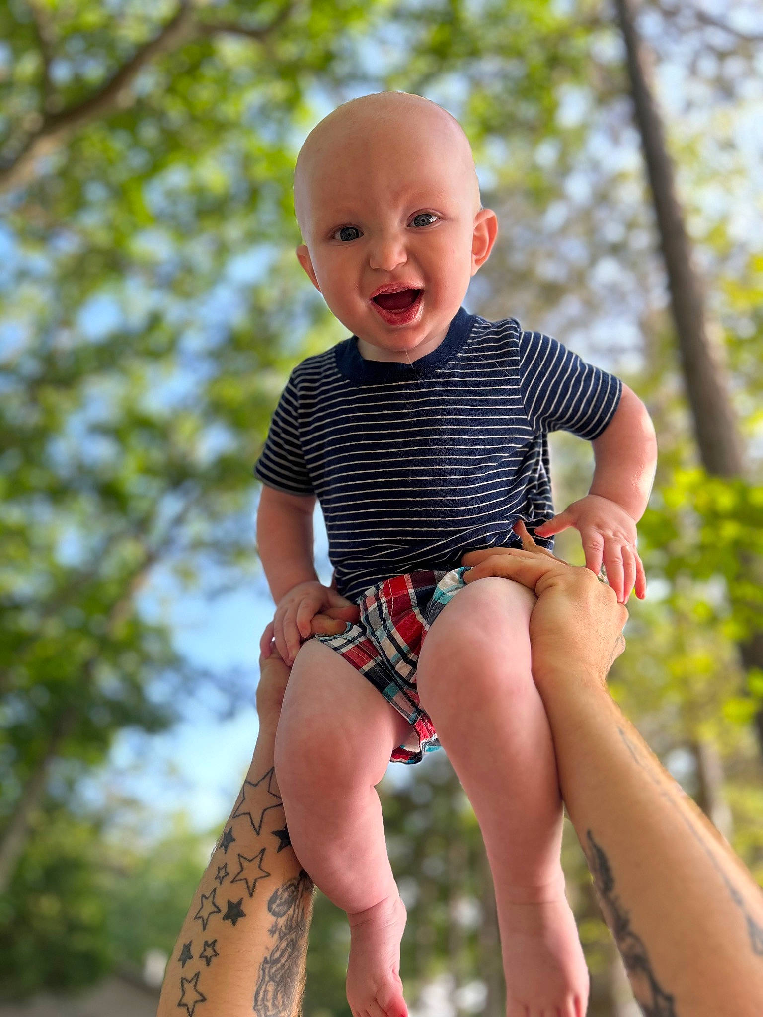 Levi joined the competition — help win amazing prizes! baby_toddler_clothing, child, eye, face, fun, grass, happy, head, human_body, leg, leisure, people_in_nature, person, plant, skin, smile, summer, thigh, toddler, tree