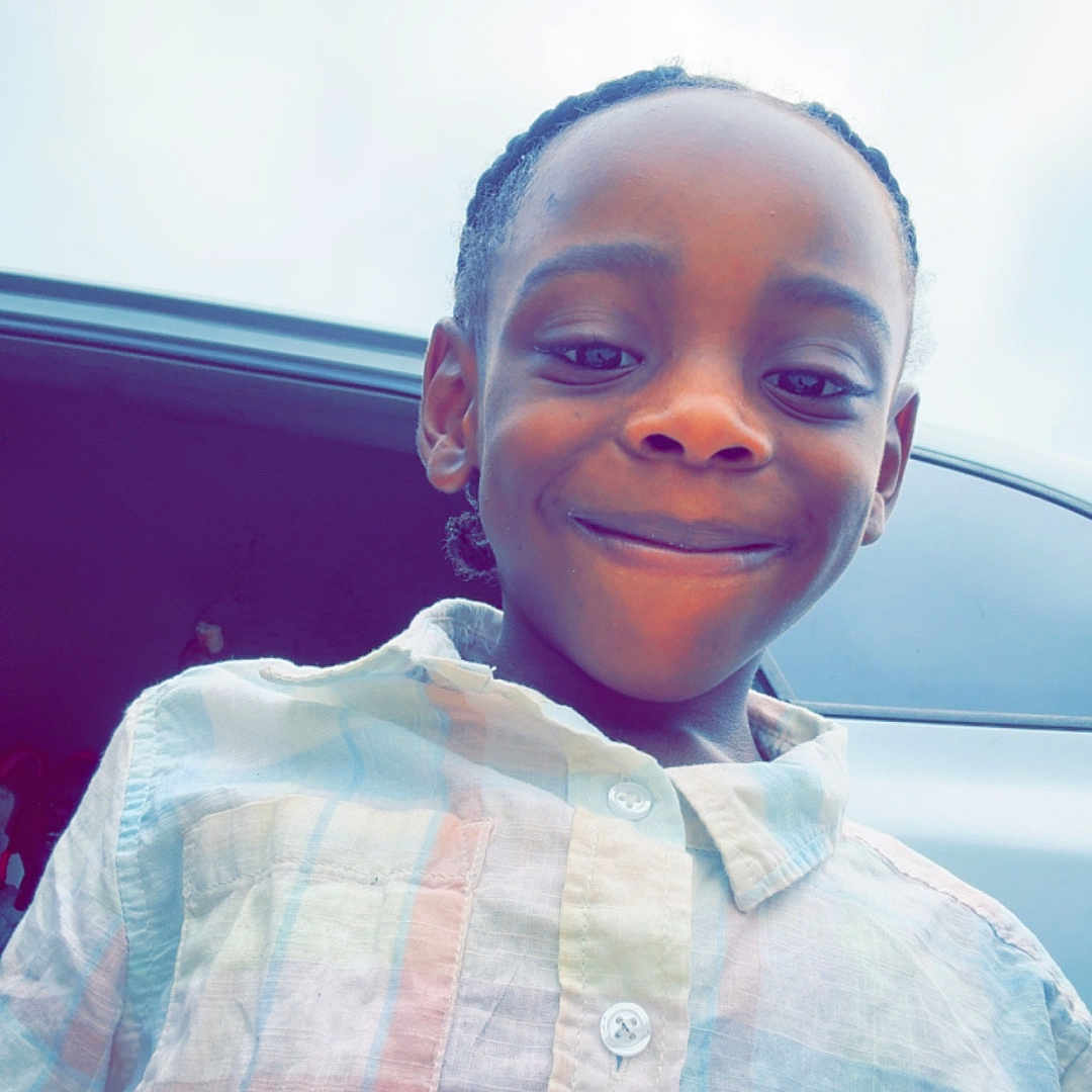 Graceson joined the competition — help win amazing prizes! boy, car, casual, child, clothing, daylight, door, expression, face, happy, head, outdoor, person, plaid, portrait, shirt, sky, smiling, vehicle, young