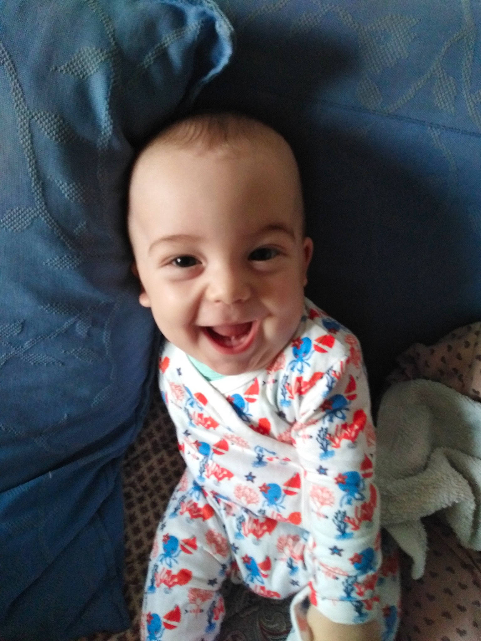 Aaron participe au concours pour gagner de l'argent avec cette photo : baby, cheek, child, face, facial_expression, head, joy, lip, nose, person, sitting, skin, smile, toddler