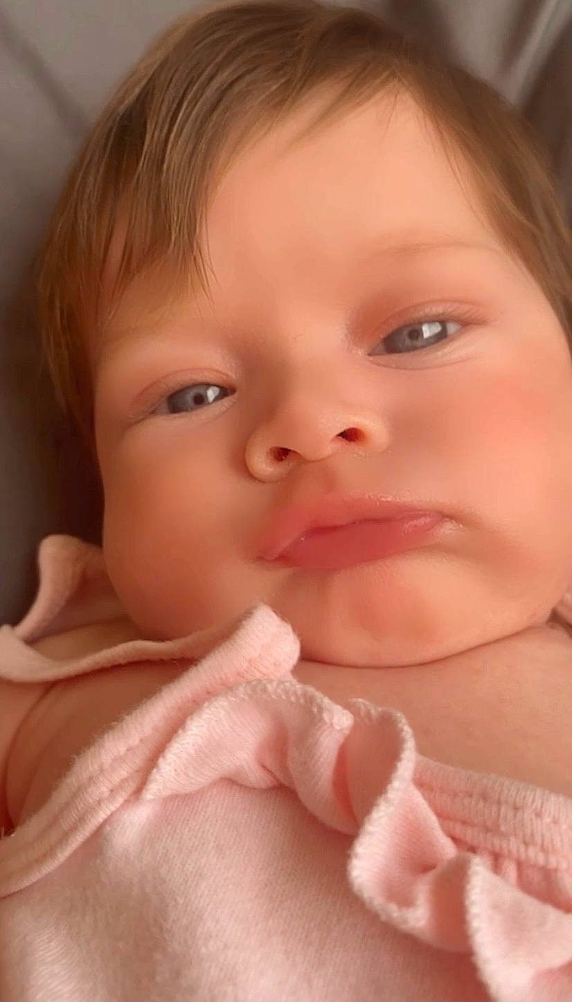 Valentina Ross joined the competition — help win amazing prizes! baby, baby_toddler_clothing, cheek, chin, ear, eyebrow, eyelash, facial_expression, gesture, happy, iris, lip, mouth, neck, nose, person, pink, skin, sleeve, thumb