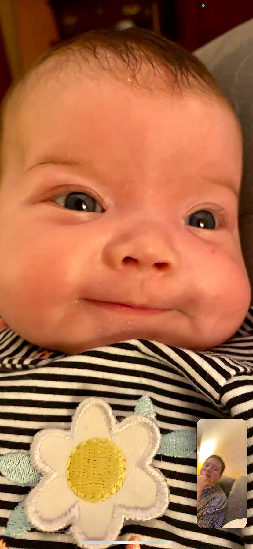 Louella is registered to the contest to win money with this photo: baby, baby_toddler_clothing, beauty, cheek, chin, eye, eyebrow, eyelash, face, facial_expression, food_craving, happy, iris, lip, mouth, nose, person, skin, smile, tableware