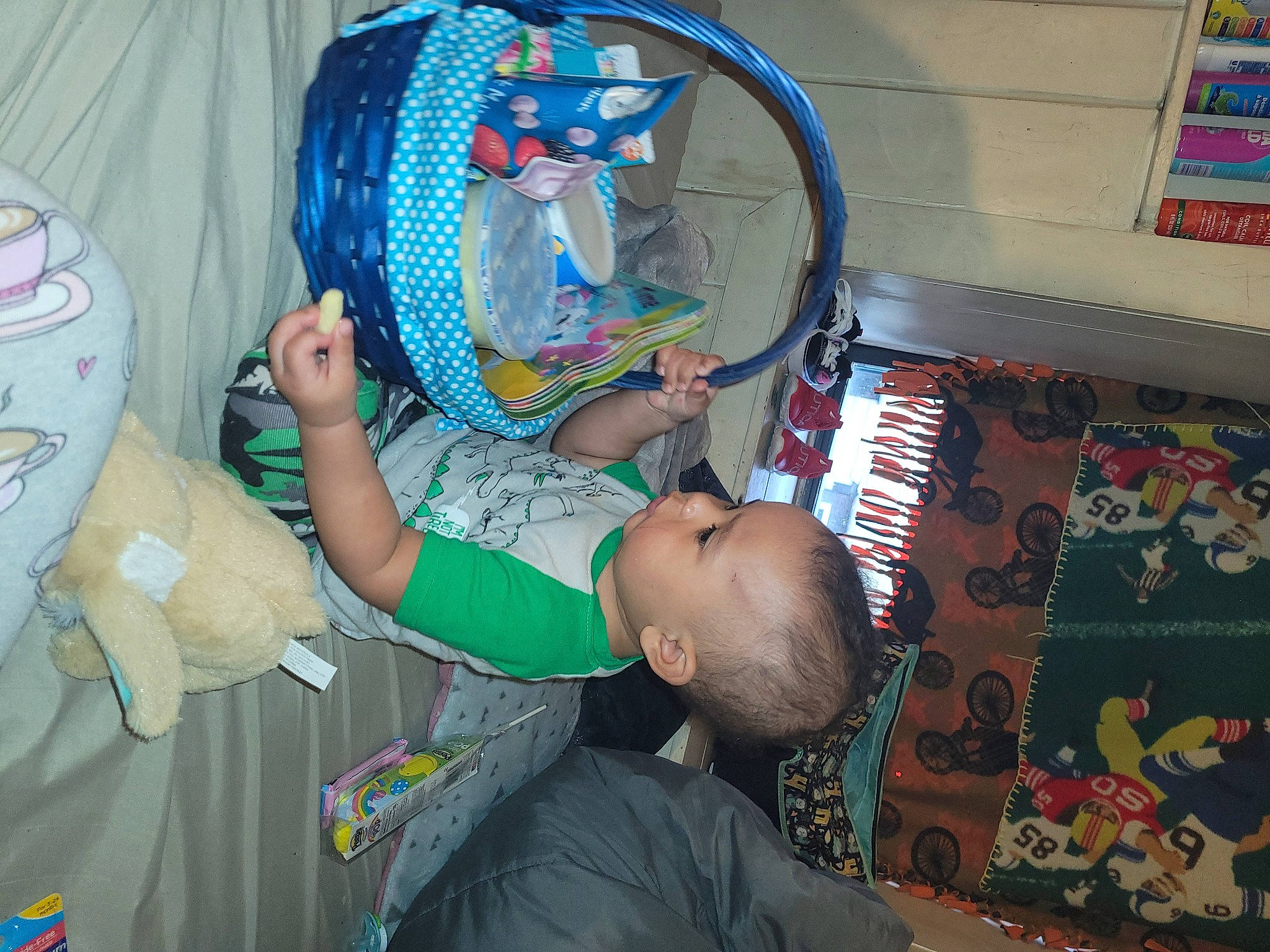 Justice joined the competition — help win amazing prizes! baby, baby_products, baby_toddler_clothing, child, comfort, event, fun, hat, leisure, pattern, person, play, room, sitting, t_shirt, toddler, world