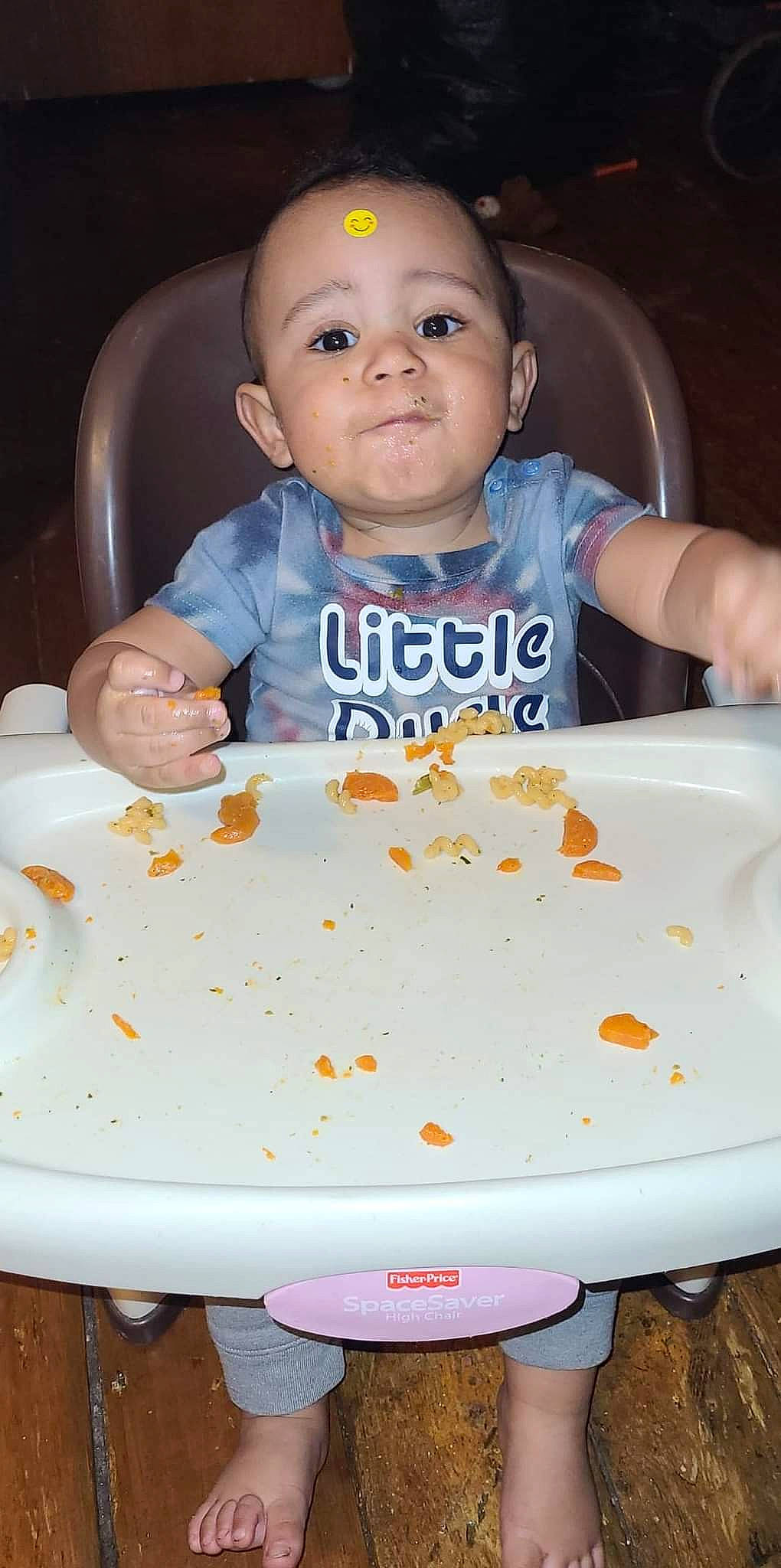 Justice joined the competition — help win amazing prizes! baby, baby_food, baby_safety, baby_toddler_clothing, cheek, child, comfort_food, cuisine, dish, dishware, food, ingredient, person, plate, product, sleeve, sweetness, tableware, toddler, white