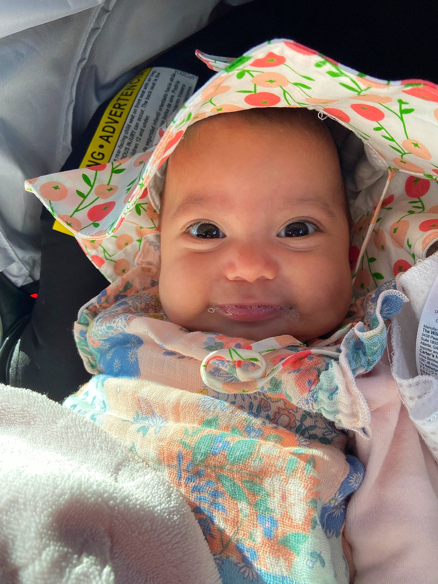 Aleyna joined the competition — help win amazing prizes! baby, baby_toddler_clothing, cheek, chin, eye, eyebrow, eyelash, face, facial_expression, hairstyle, happy, head, iris, lip, mouth, nose, outerwear, person, product, skin