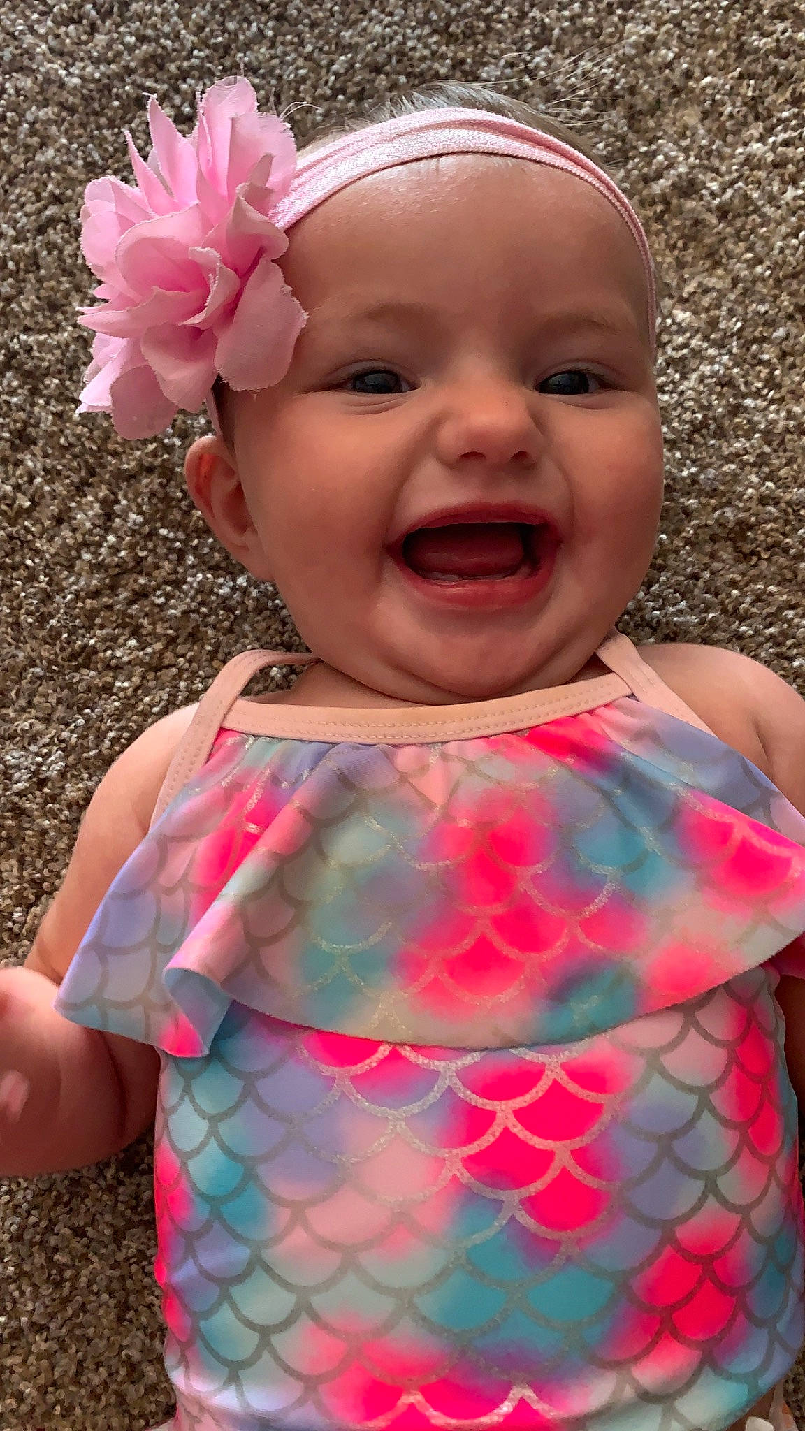 Kylar joined the competition — help win amazing prizes! baby, baby_laughing, baby_toddler_clothing, cheek, child, face, facial_expression, fashion_accessory, fun, hair_accessory, happy, head, headgear, headwear, laugh, person, pink, smile, toddler