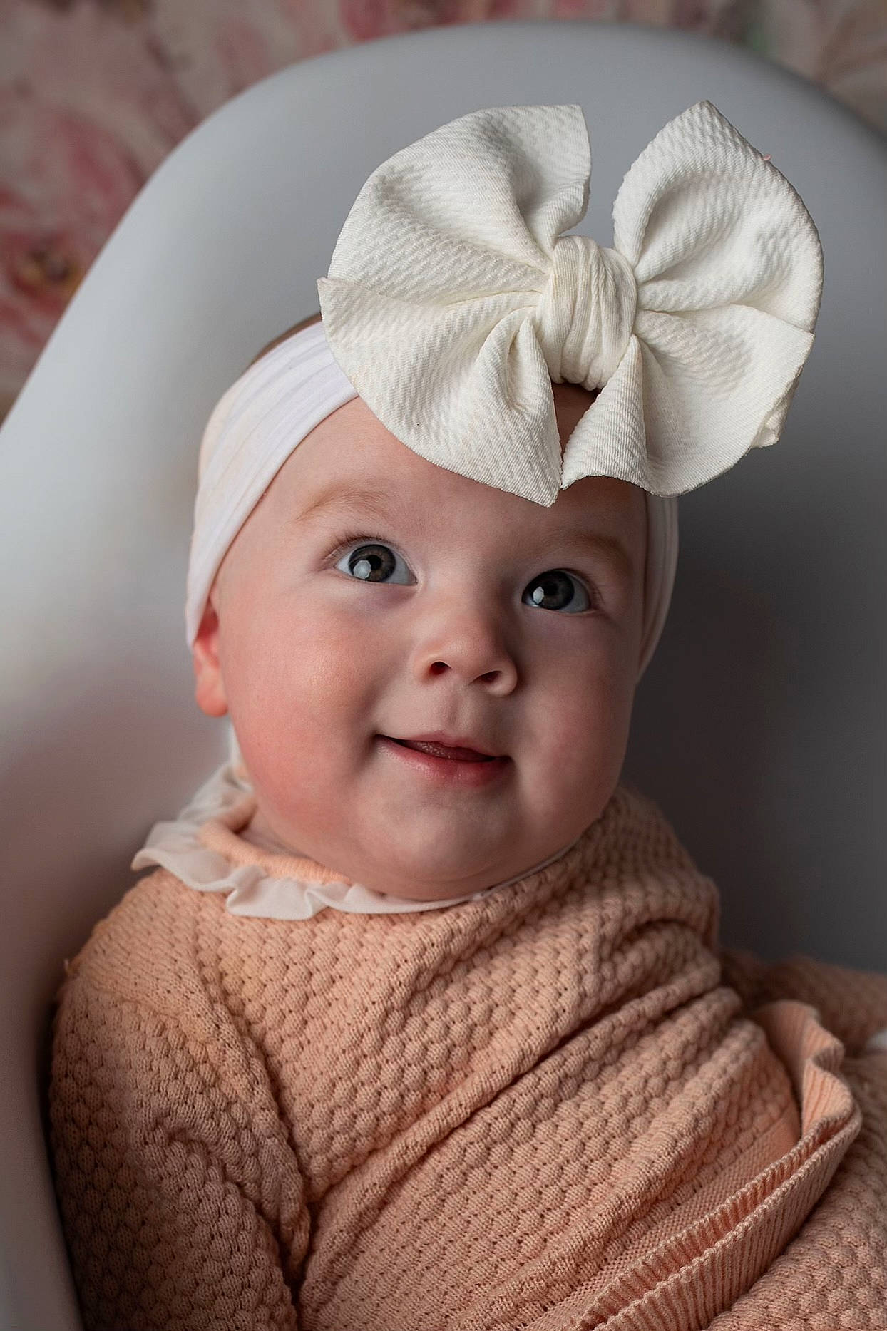 Trulee is registered to the contest to win money with this photo: baby, baby_toddler_clothing, cap, child, comfort, costume_hat, creative_arts, fashion_accessory, hair_accessory, happy, headgear, headpiece, headwear, magenta, pattern, person, portrait_photography, sleeve, smile, toddler