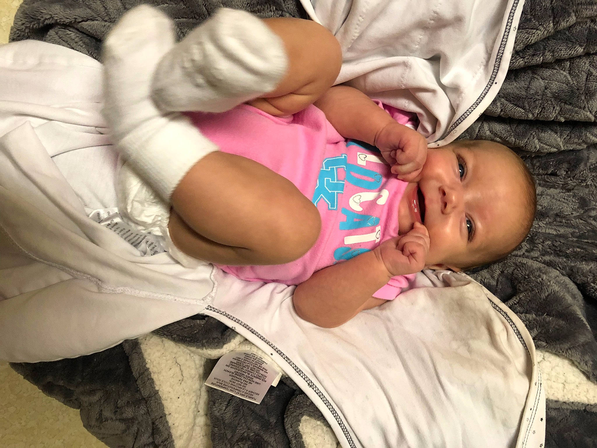 Laelynn is registered to the contest to win money with this photo: arm, baby, birth, cheek, child, comfort, finger, gesture, hand, joint, leg, love, nap, nose, person, pink, skin, sleep, toddler