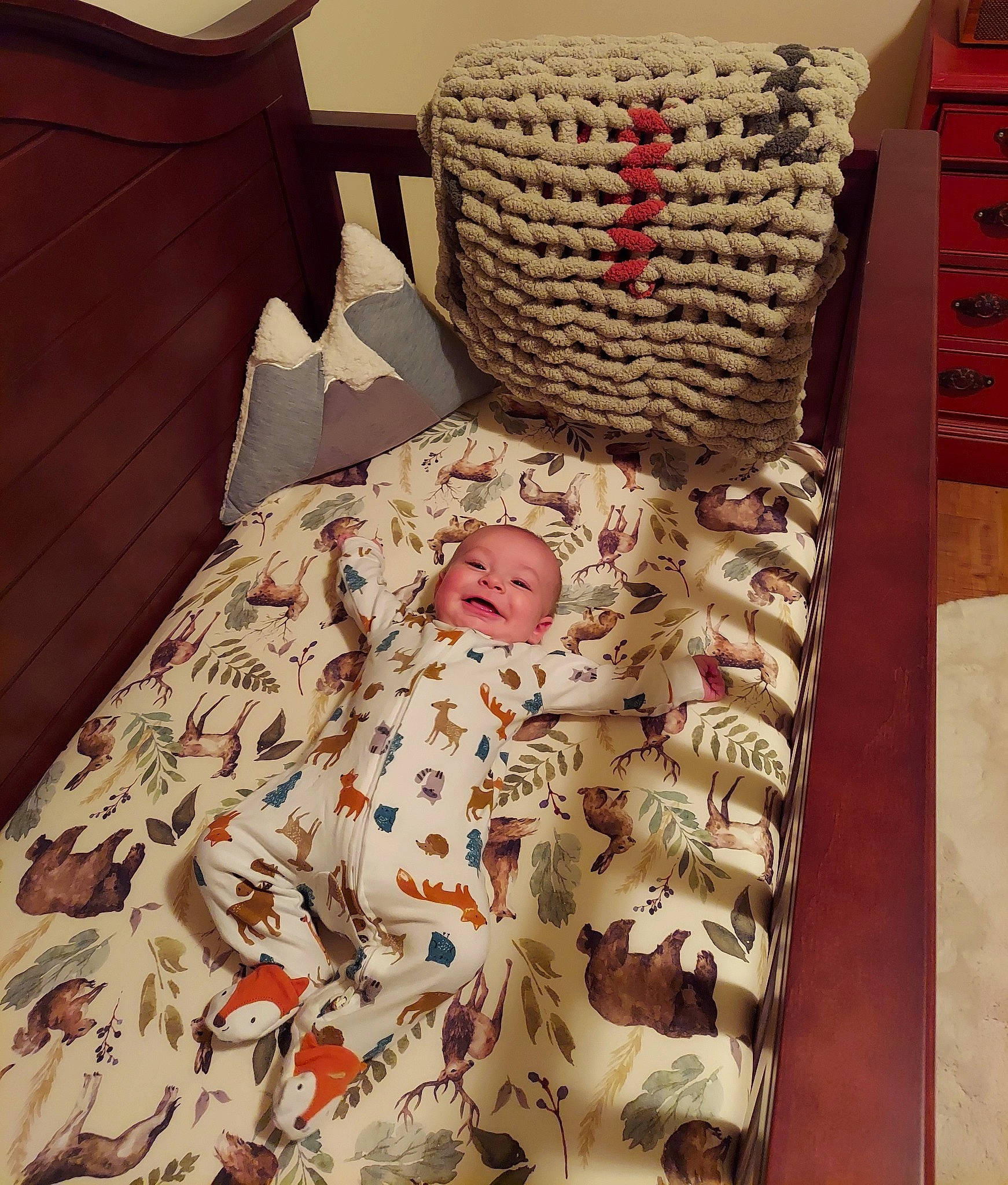 Elijah joined the competition — help win amazing prizes! bag, basket, bedding, bedroom, chair, comfort, couch, flooring, hardwood, interior_design, laundry_basket, linens, living_room, pattern, person, pillow, room, storage_basket, textile, throw_pillow