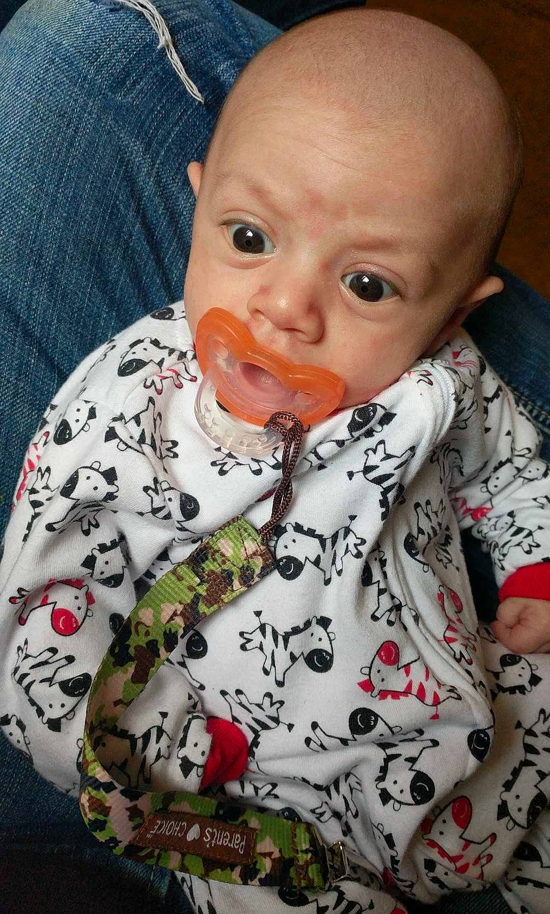 Devin is registered to the contest to win money with this photo: cheek, child, eye, face, girl, head, infant, lip, mouth, nose, person, product, skin, smile, textile, toddler