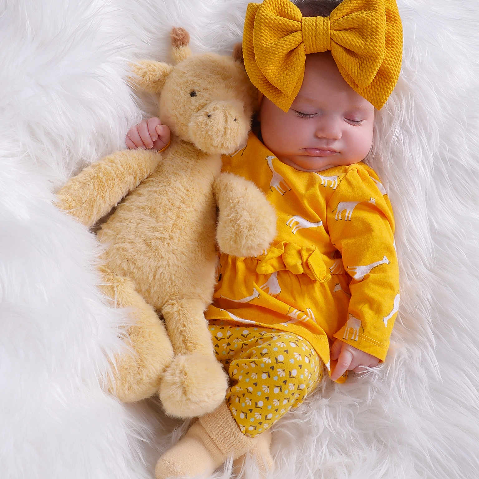 Adalynn is registered to the contest to win money with this photo: accessories, baby, bonnet, clothing, couch, doll, face, formalwear, furniture, happy, hat, head, newborn, person, photography, portrait, smile, teddybear, tie, toy
