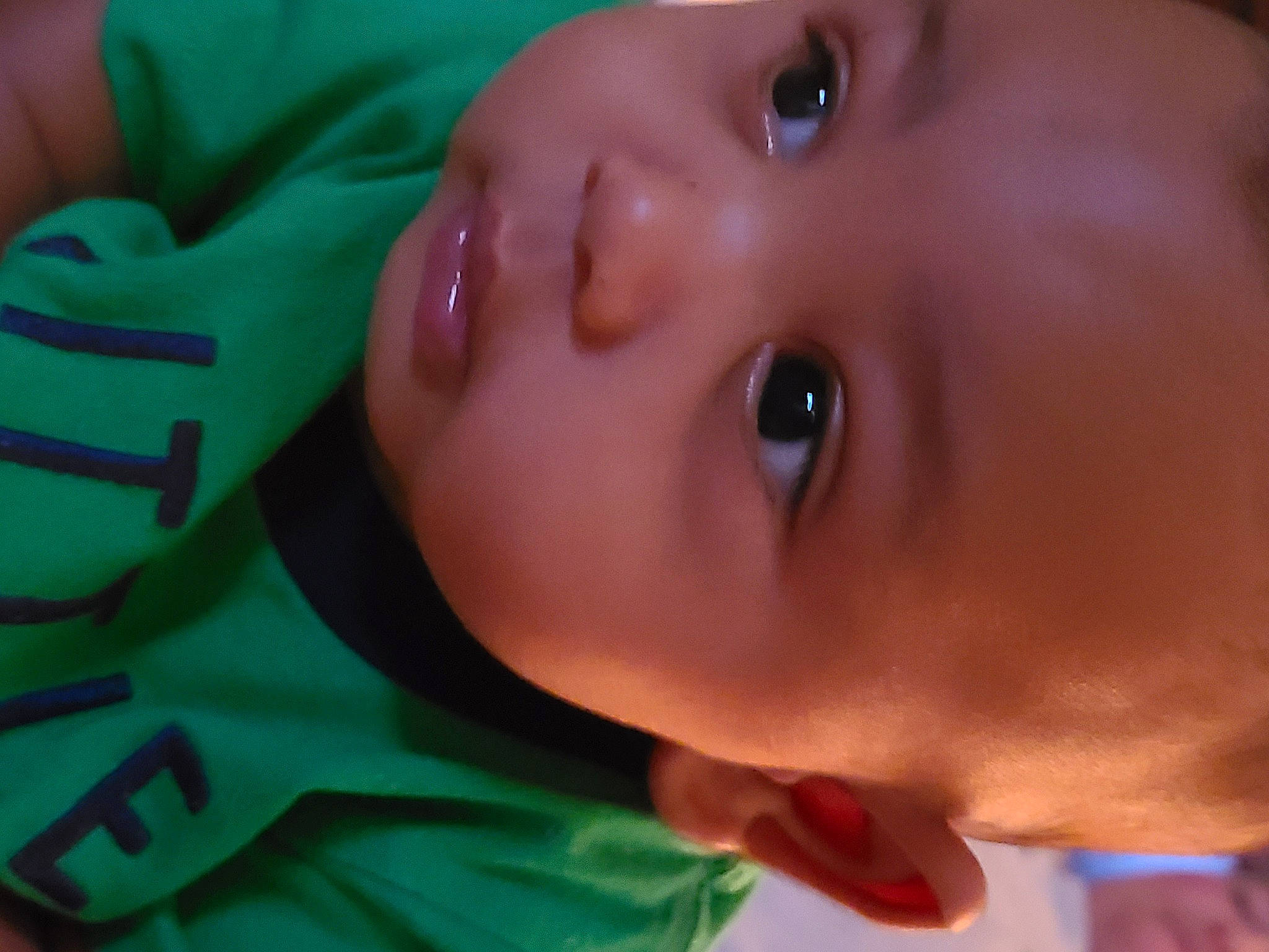 Ezrah is registered to the contest to win money with this photo: baby, baby_products, baby_toddler_clothing, cheek, child, chin, close_up, eye, eyebrow, eyelash, forehead, iris, lip, muscle, organ, person, skin, toddler