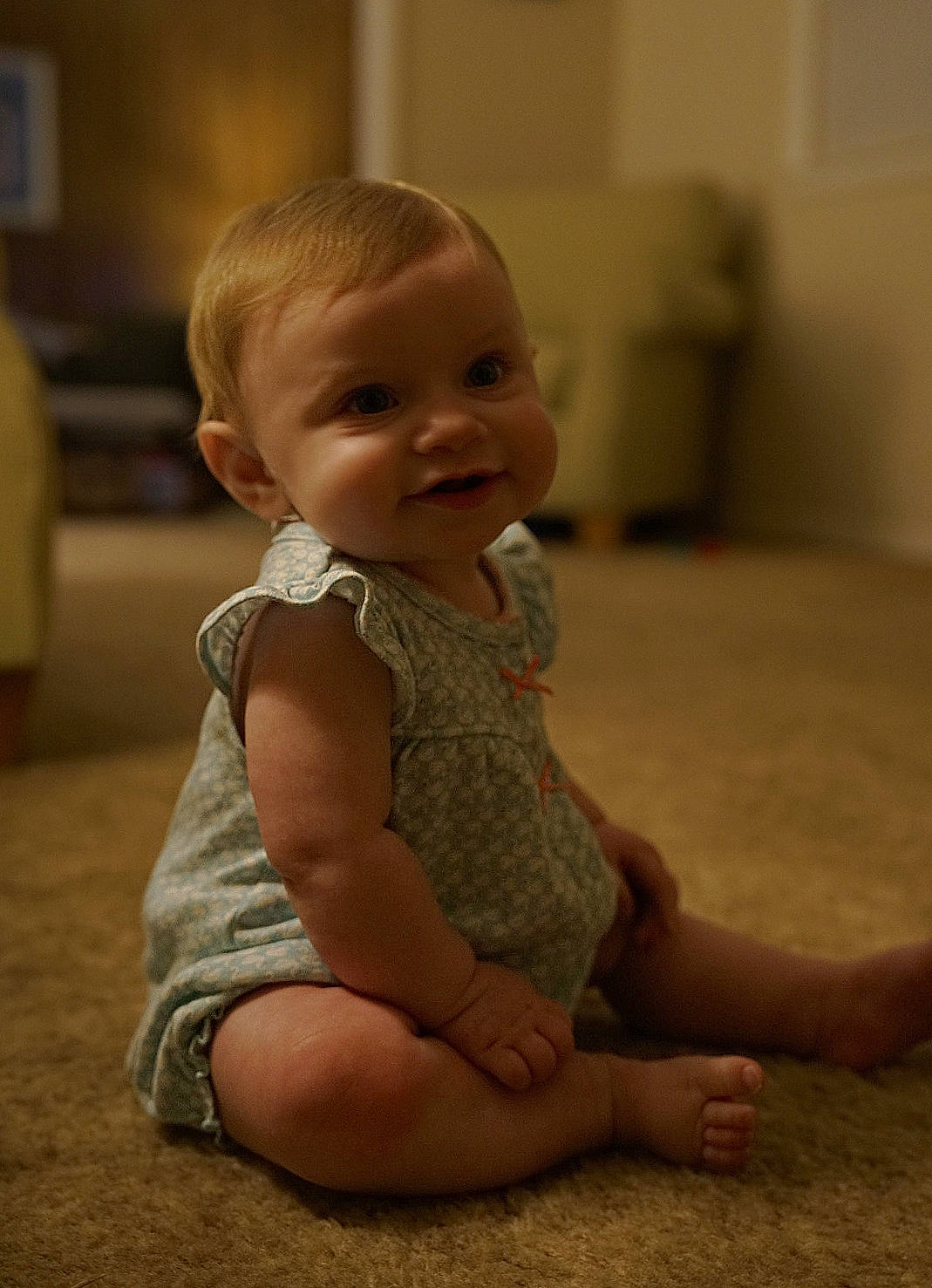 Haven joined the competition — help win amazing prizes! baby, baby_toddler_clothing, blond, cheek, chin, comfort, eye, face, facial_expression, floor, flooring, fun, head, human_leg, iris, leg, person, skin, sleeve, smile