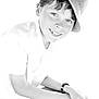 Romain a rejoint le concours — aidez-le/la à gagner de superbes lots ! boy, child, smiling, hat, fedora, watch, black_and_white, portrait, young, happy, face, hands, clothing, short_sleeve, casual, indoor, light, expression, person, pose