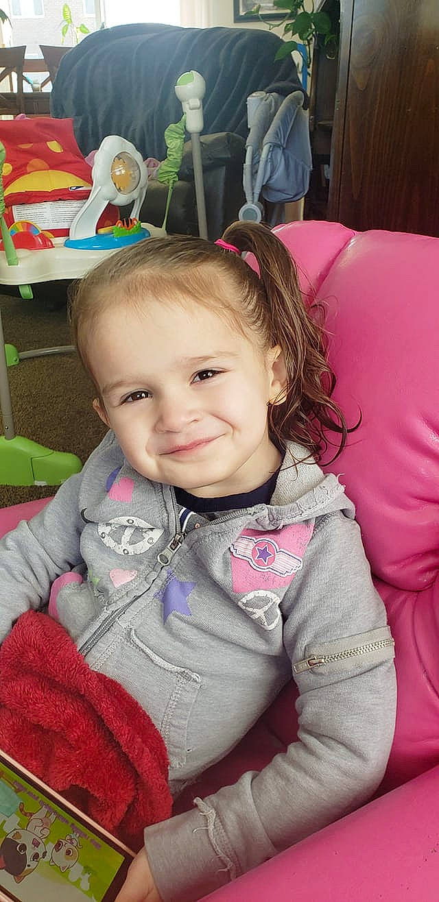 Luella joined the competition — help win amazing prizes! baby, cheek, child, eye, iris, joy, person, pink, sitting, skin, smile, toddler