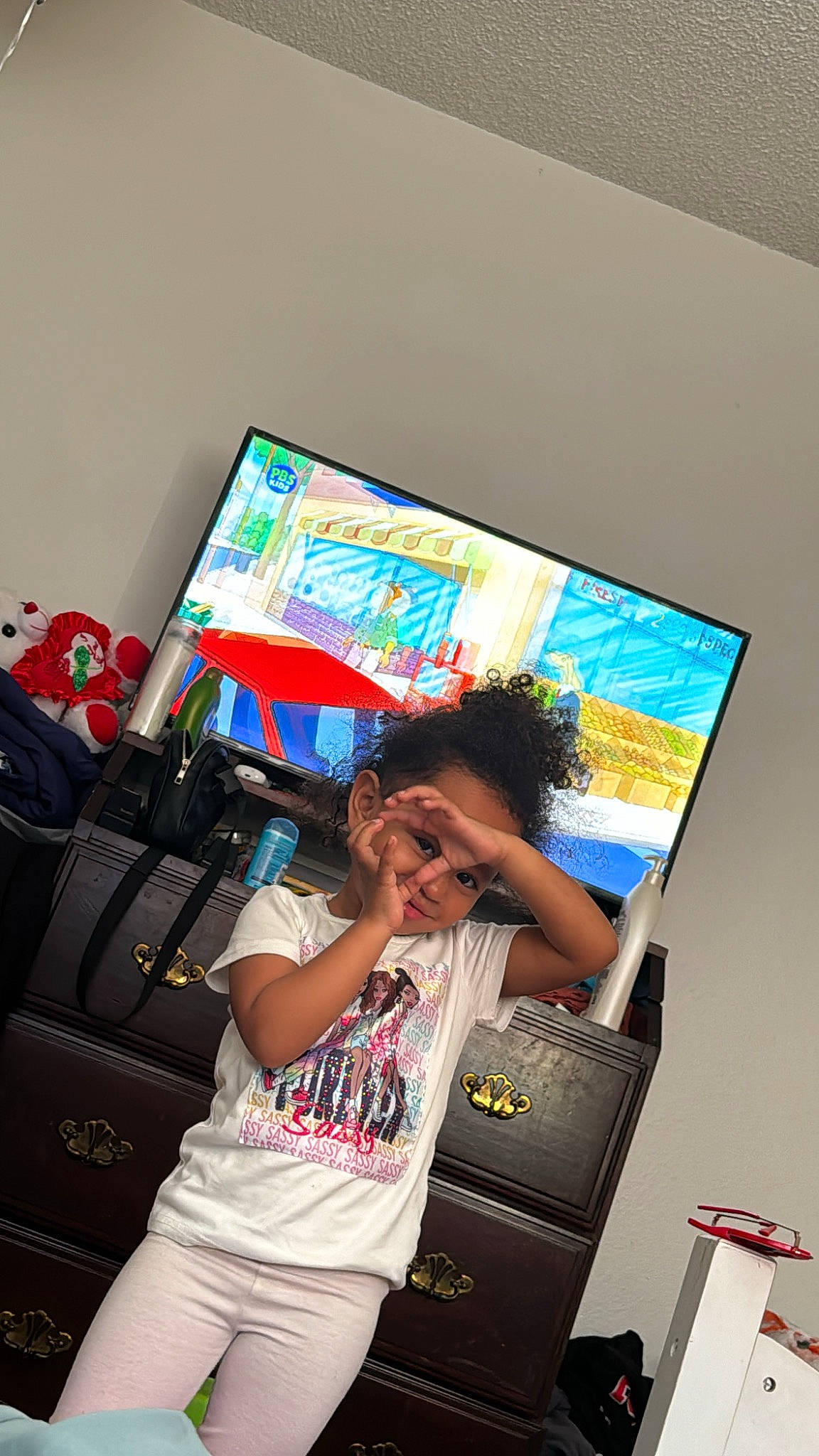 Kaydence joined the competition — help win amazing prizes! audio_equipment, automotive_design, child, display_device, electronic_device, event, fun, gadget, headwear, led_backlit_lcd_display, leisure, machine, magenta, multimedia, person, room, t_shirt, television, television_set, travel