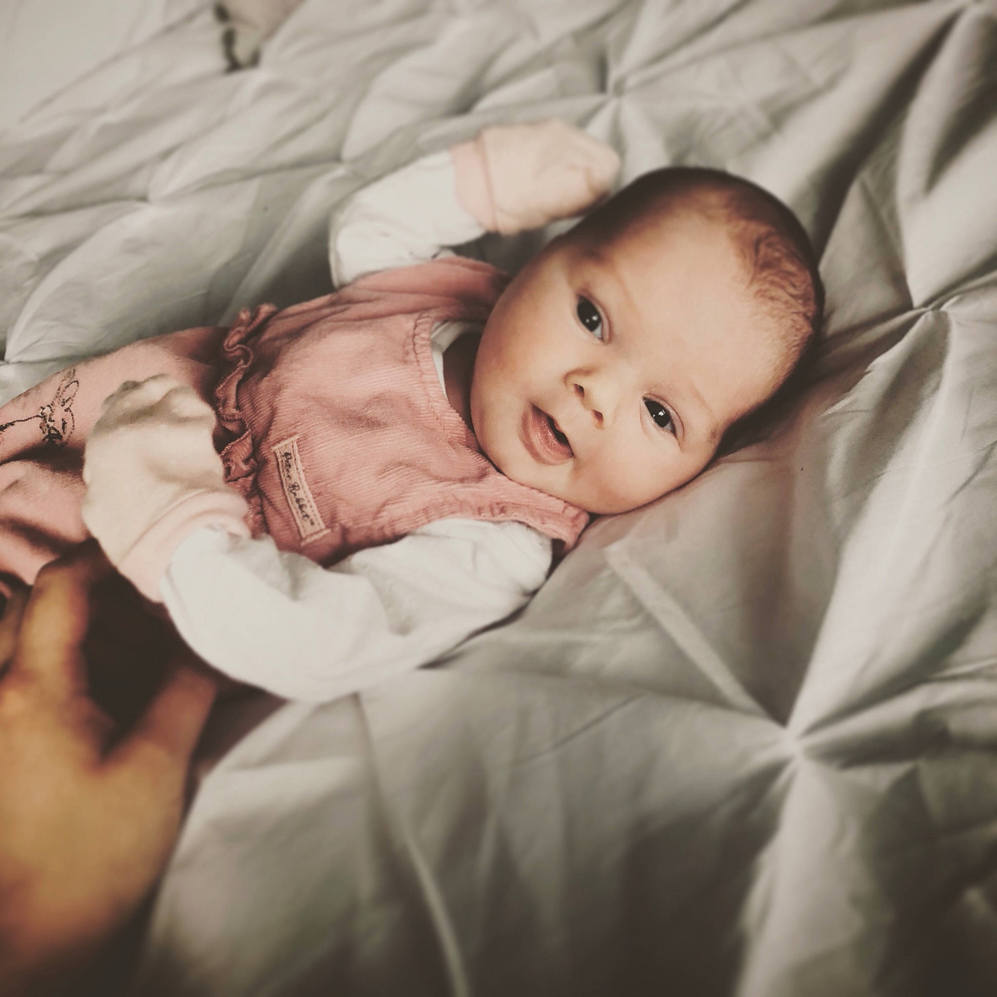 Ava-rose joined the competition — help win amazing prizes! baby, baby_toddler_clothing, cheek, child, comfort, event, eye, face, flash_photography, grass, happy, head, iris, linens, person, portrait_photography, sitting, skin, smile, toddler