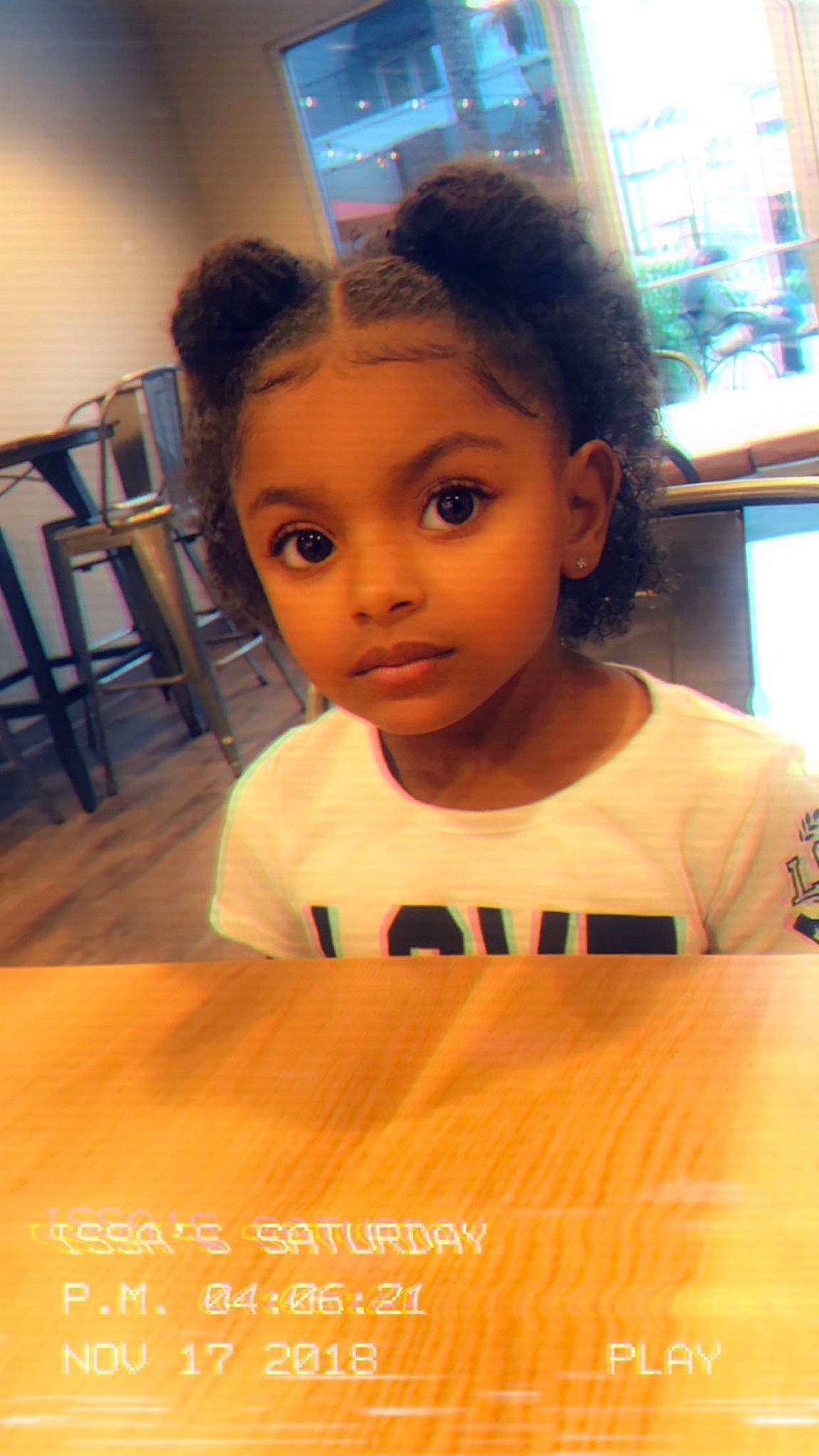 Samiyah is registered to the contest to win money with this photo: black_hair, cheek, child, chin, cool, ear, eye, eyebrow, face, forehead, hair, hairstyle, head, lip, neck, nose, person, skin, smile, toddler