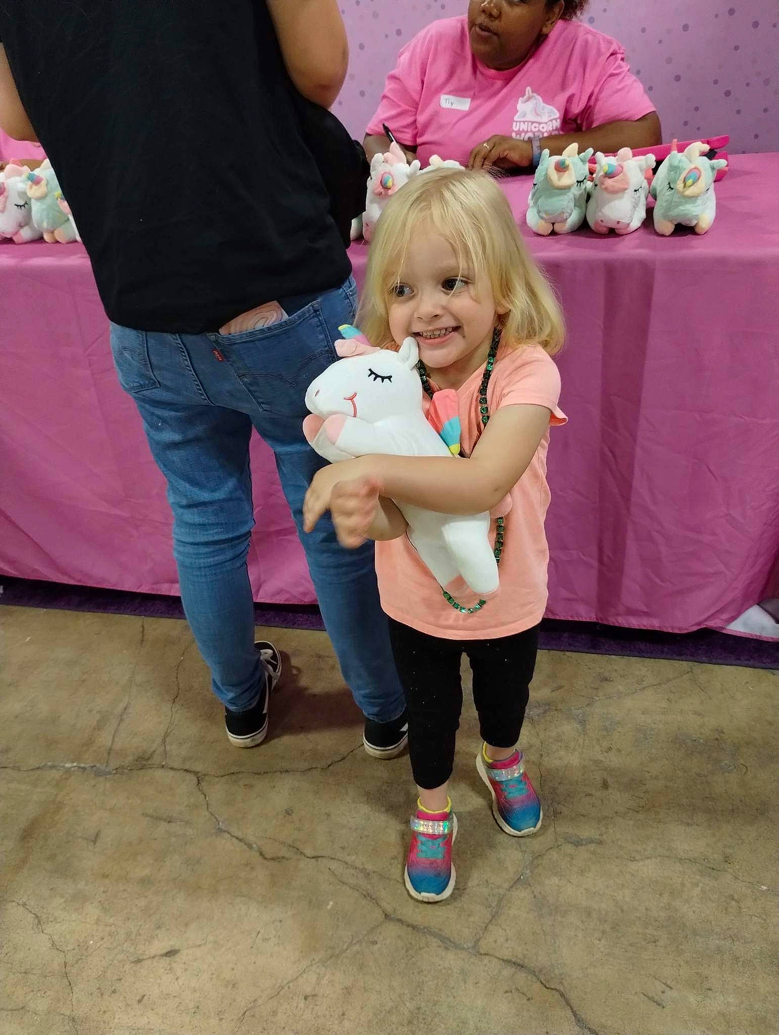 Haylee joined the competition — help win amazing prizes! child, event, footwear, fun, gesture, happy, human_leg, jeans, joy, leisure, magenta, person, pink, product, recreation, shorts, smile, sneakers, summer, t_shirt