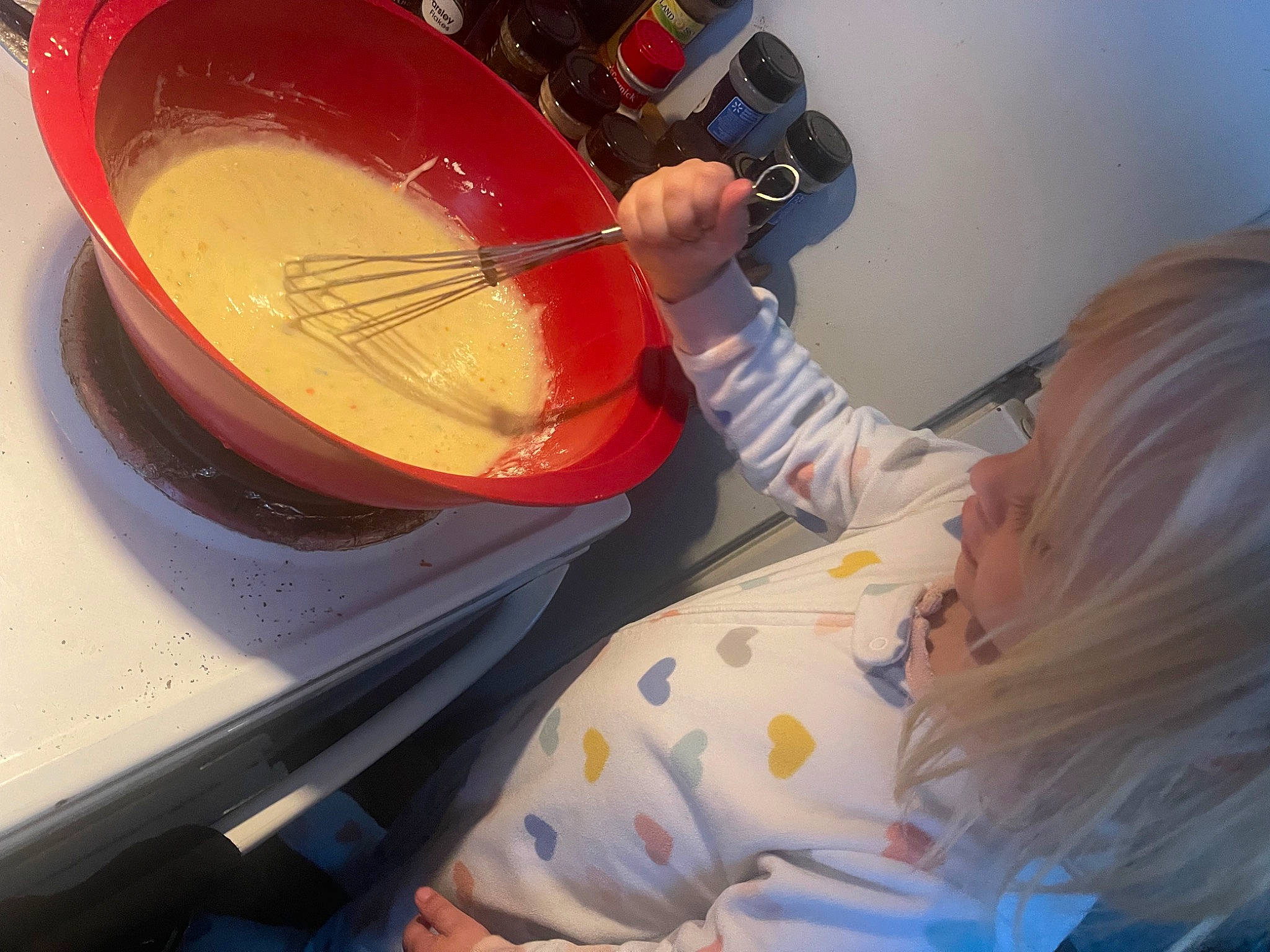 Haylee joined the competition — help win amazing prizes! auto_part, automotive_wheel_system, baby, circle, comfort, cooking, cookware_and_bakeware, dish, drum, food, ingredient, kitchen_appliance, machine, medical_equipment, medical_procedure, person, recipe, room, scale, service