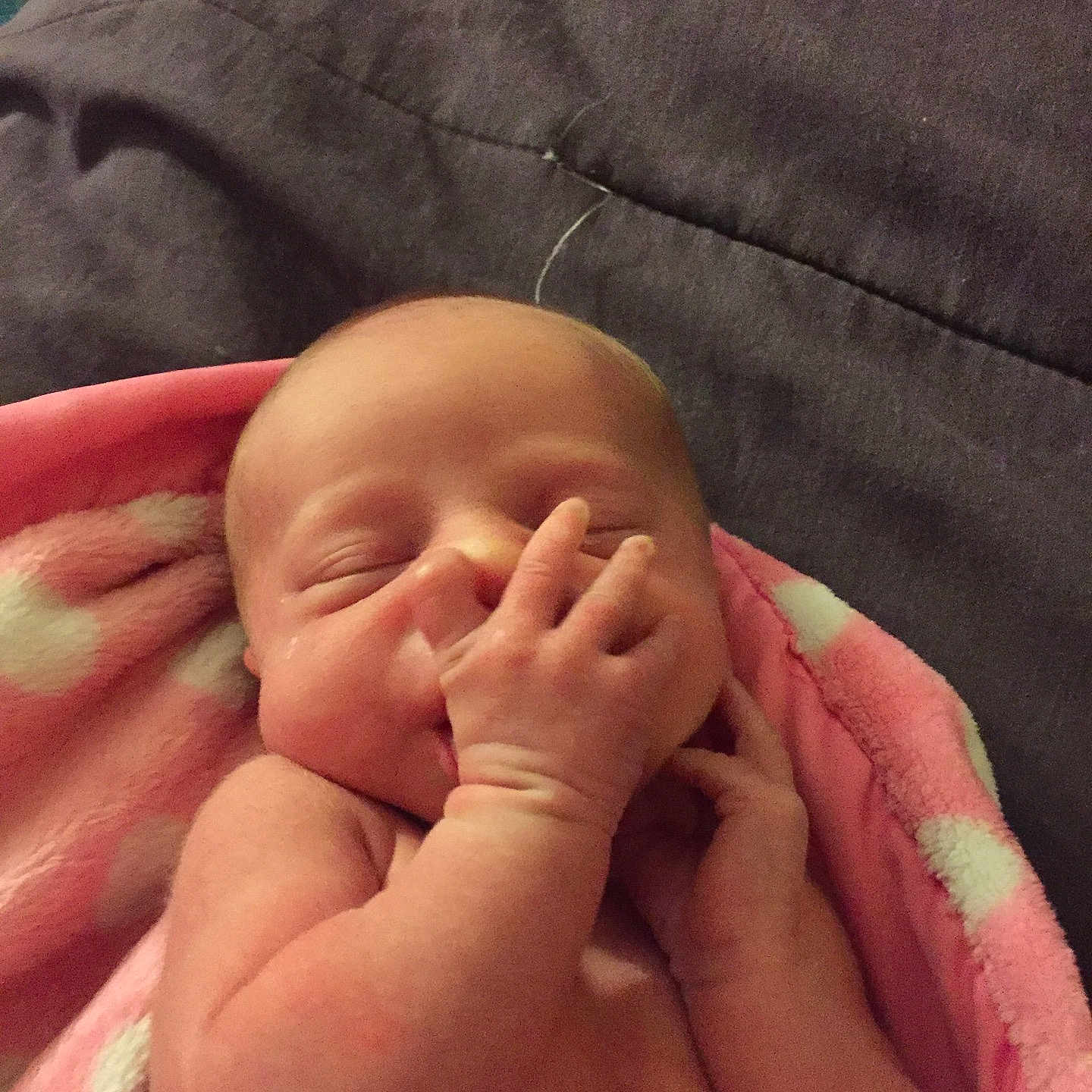 Jessa joined the competition — help win amazing prizes! cheek, child, close_up, ear, eye, face, finger, forehead, girl, hand, head, infant, lip, mouth, nail, nose, skin, thumb