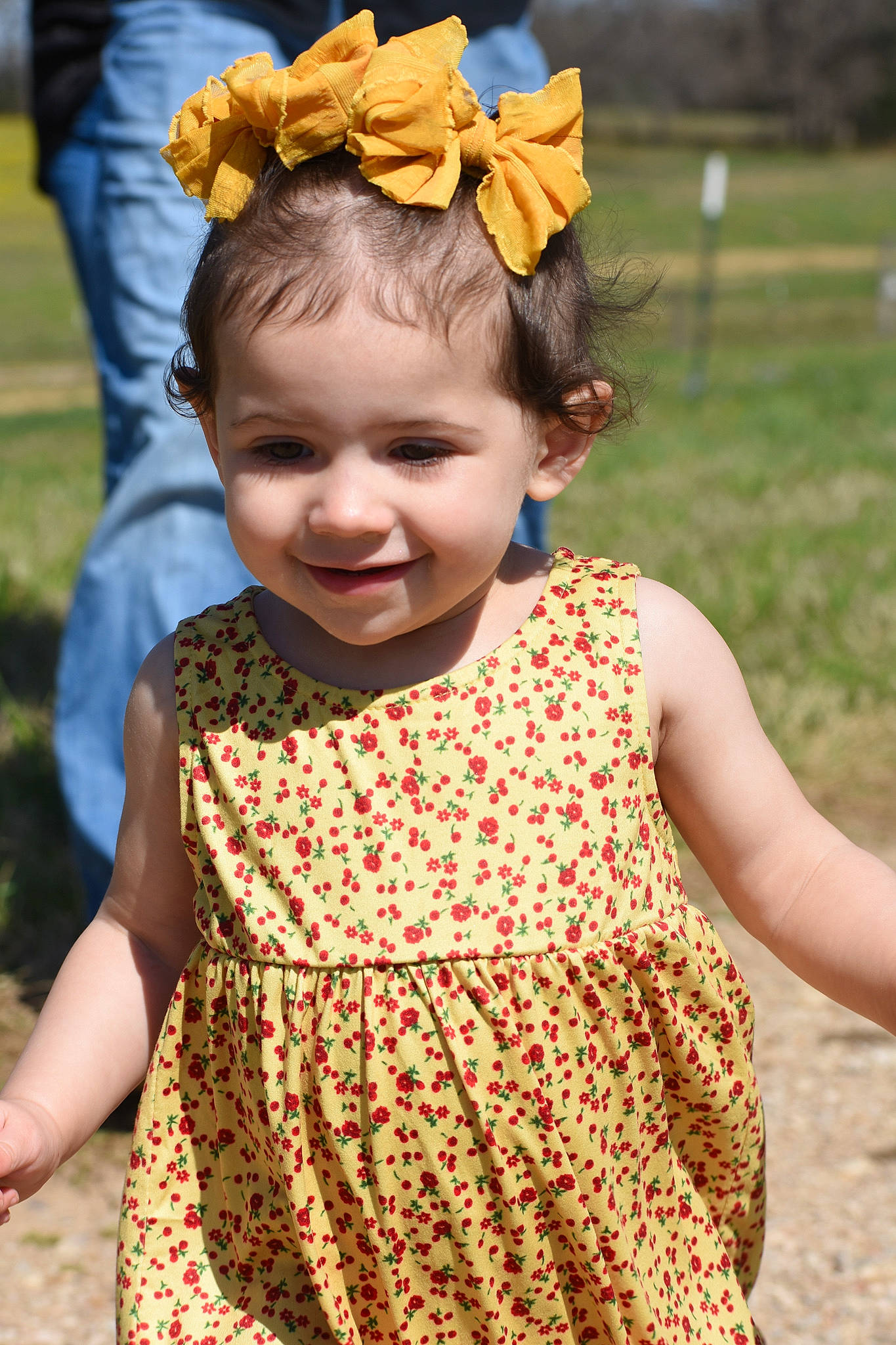 Raelynn Grace joined the competition — help win amazing prizes! baby_toddler_clothing, child, day_dress, eye, face, flower, fun, grass, hairstyle, happy, head, joy, neck, pattern, people_in_nature, person, skin, sleeve, smile, summer