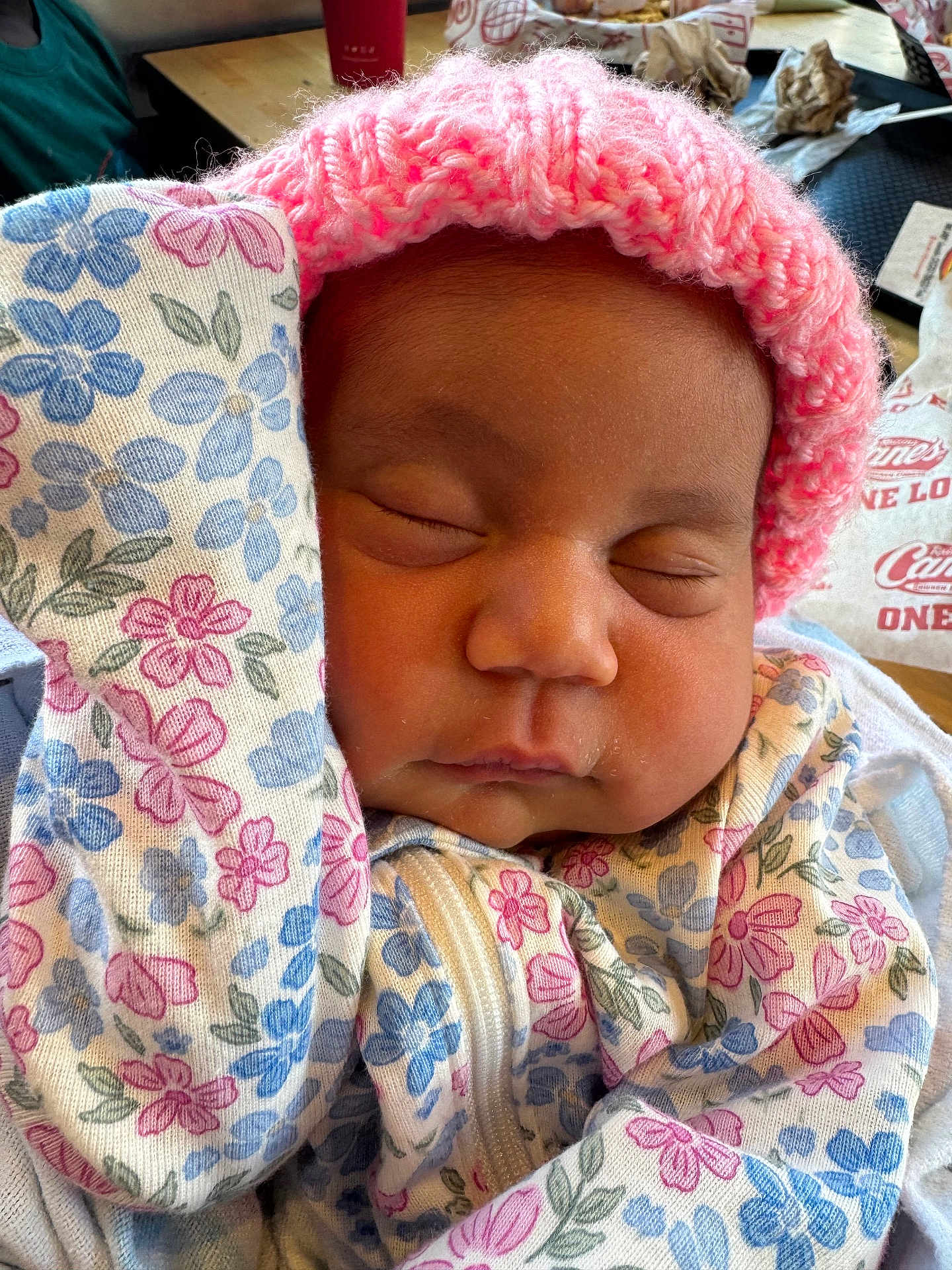 Keanani joined the competition — help win amazing prizes! baby, blanket, bonnet, cap, clothing, coat, cushion, face, glove, hat, head, homedecor, hood, jacket, newborn, person, photography, portrait, quilt, sleeping