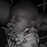 baby, sleeping, pacifier, beads, blanket, infant, child, toddler, sleep, rest, cozy, cute, clothing, pattern, hand, face, head, calm, dark, indoors